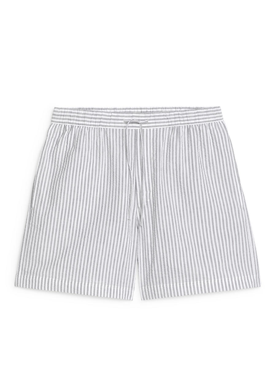 Seersucker Shorts-#94989F-8340