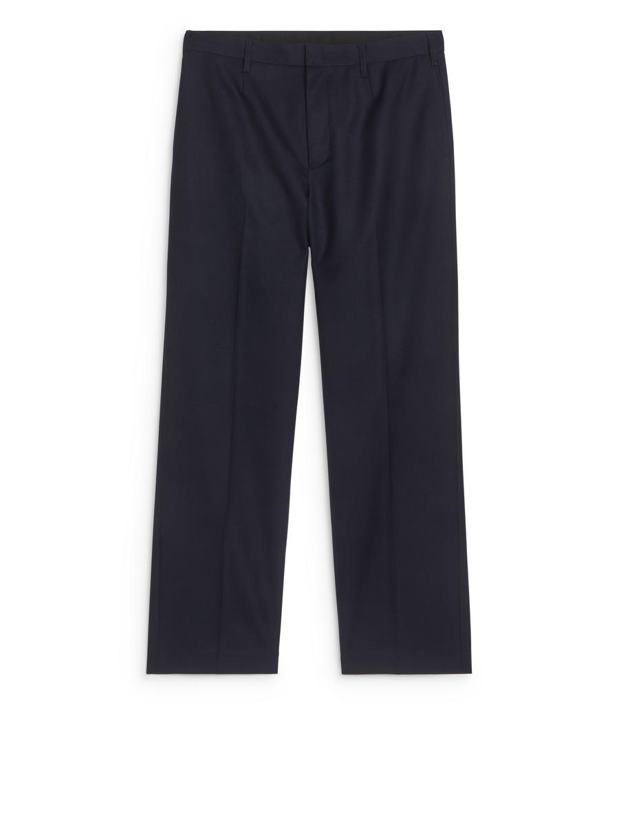 Wide Wool Trousers-#272930-3821