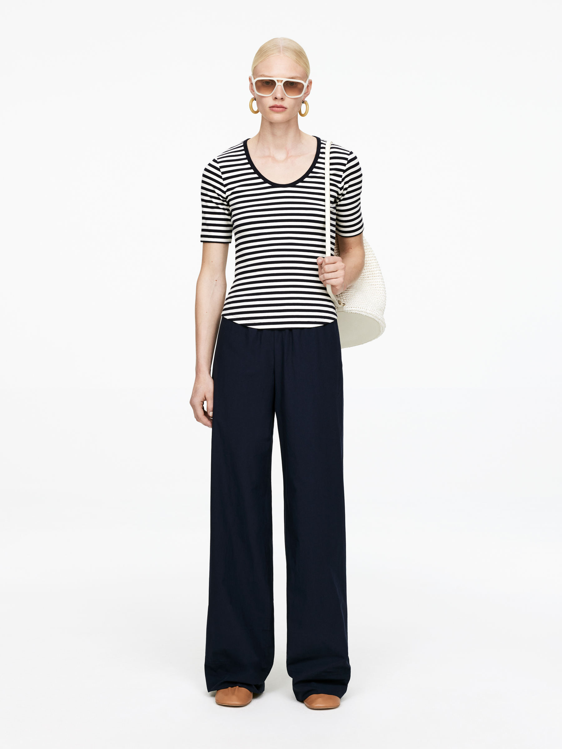 Cotton Trousers-#0A041F-14807