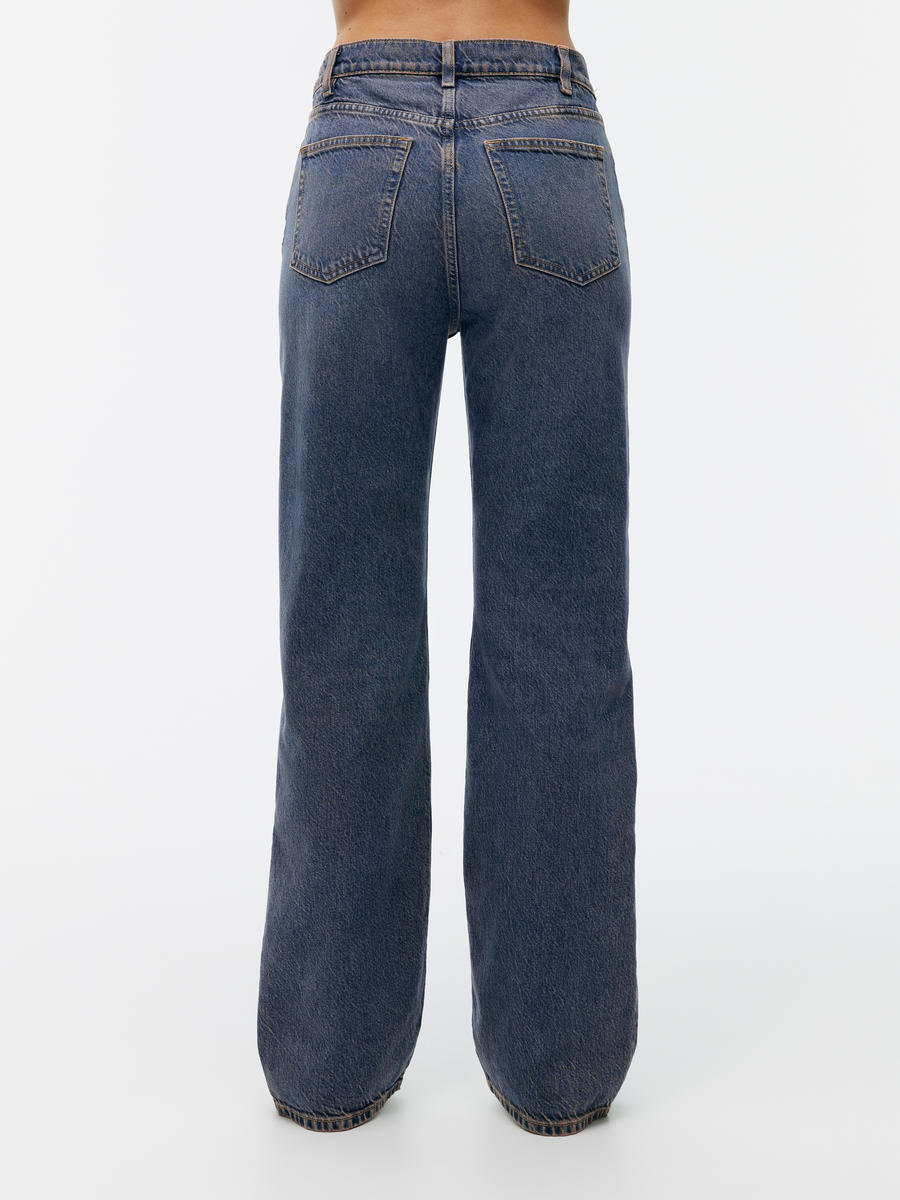 POPLAR Mid Relaxed Jeans - Getöntes Blau - Slim Fit - Women - 1217557002