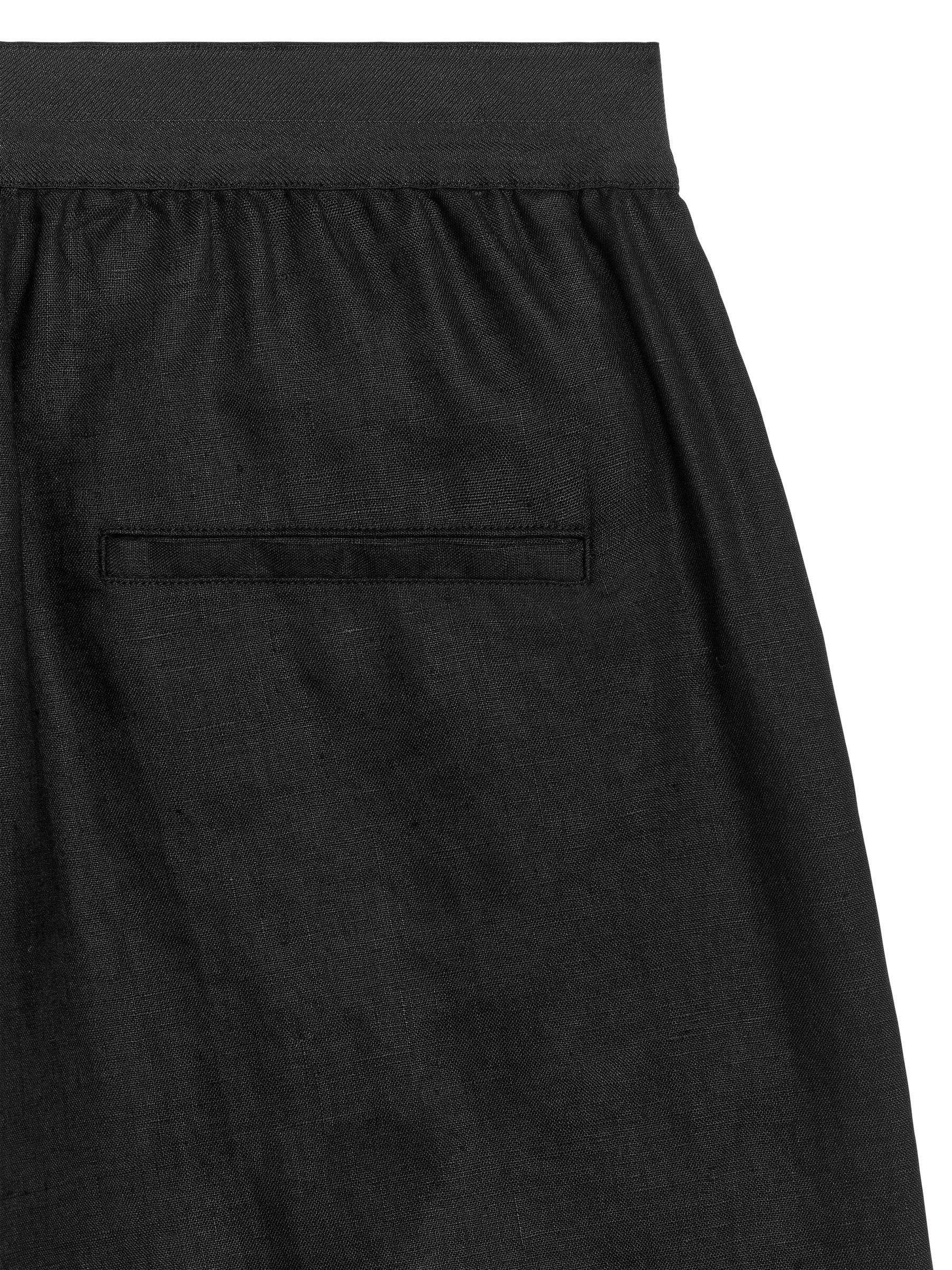 Pantalones cortos de lino hasta la rodilla - Negro - Corte holgado - Women - StillMedia/DescriptiveDetail - 2