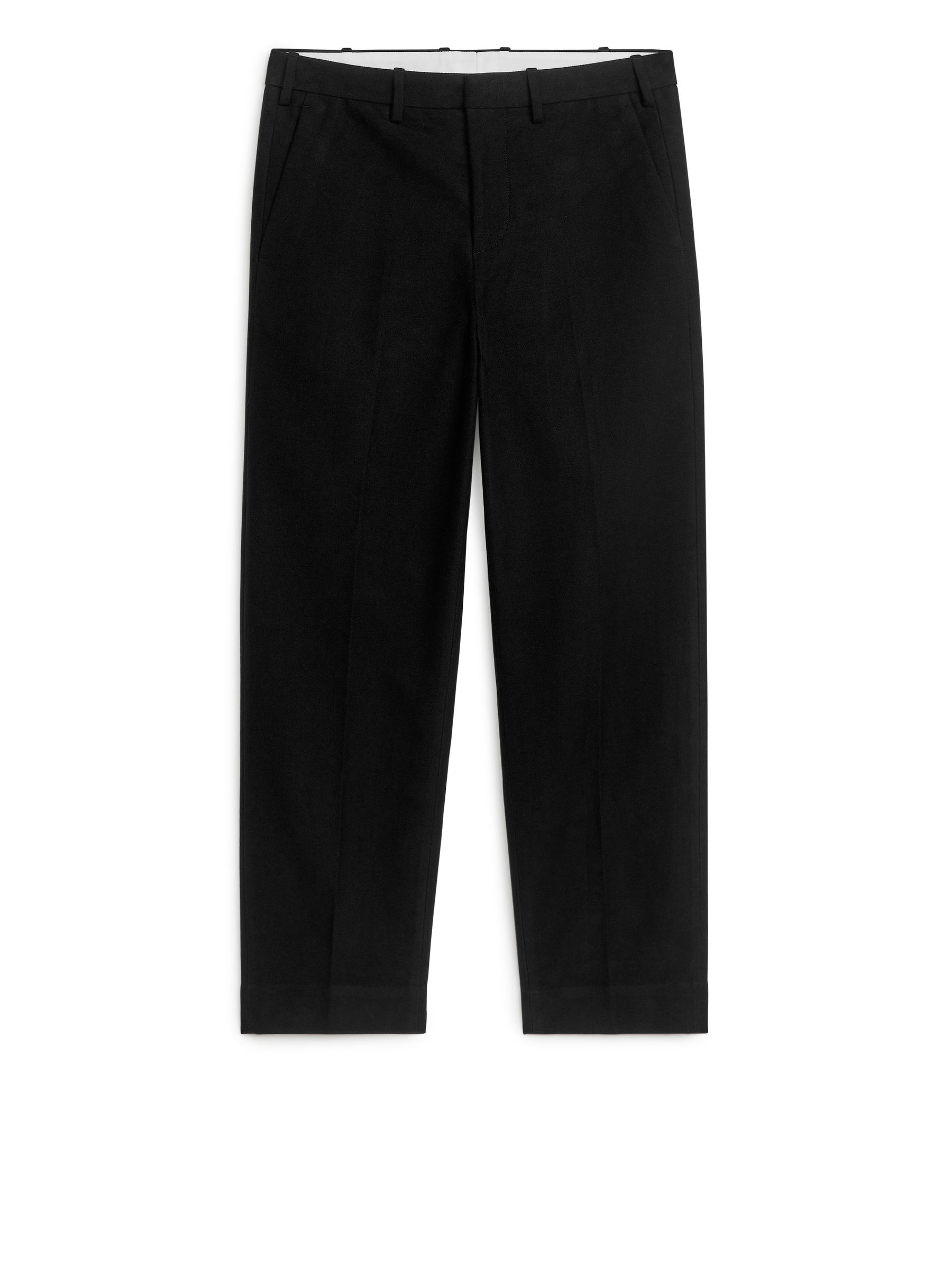 Pantalon élégant en moleskine de coton - Noir - Regular fit - Homme - StillMedia/DescriptiveStillLife - 1