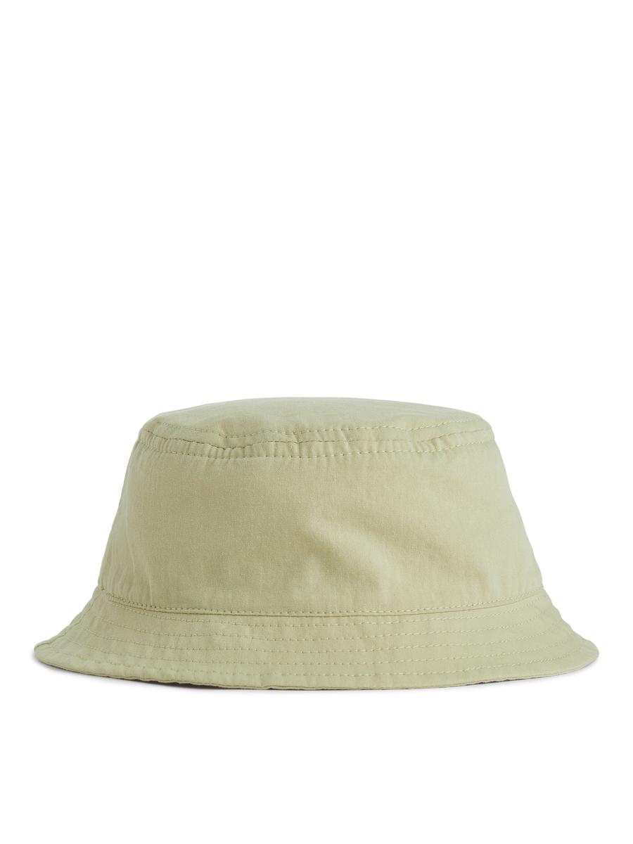 Cotton Bucket Hat-#AEAB86-5799