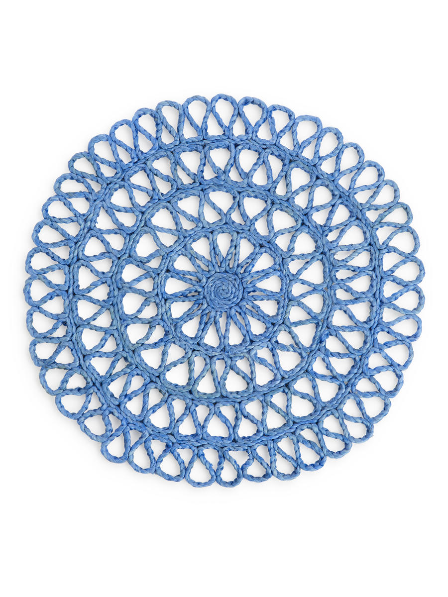 Jute-Platzdeckchen, 38 cm - Hellblau - Homeware - 1154363006