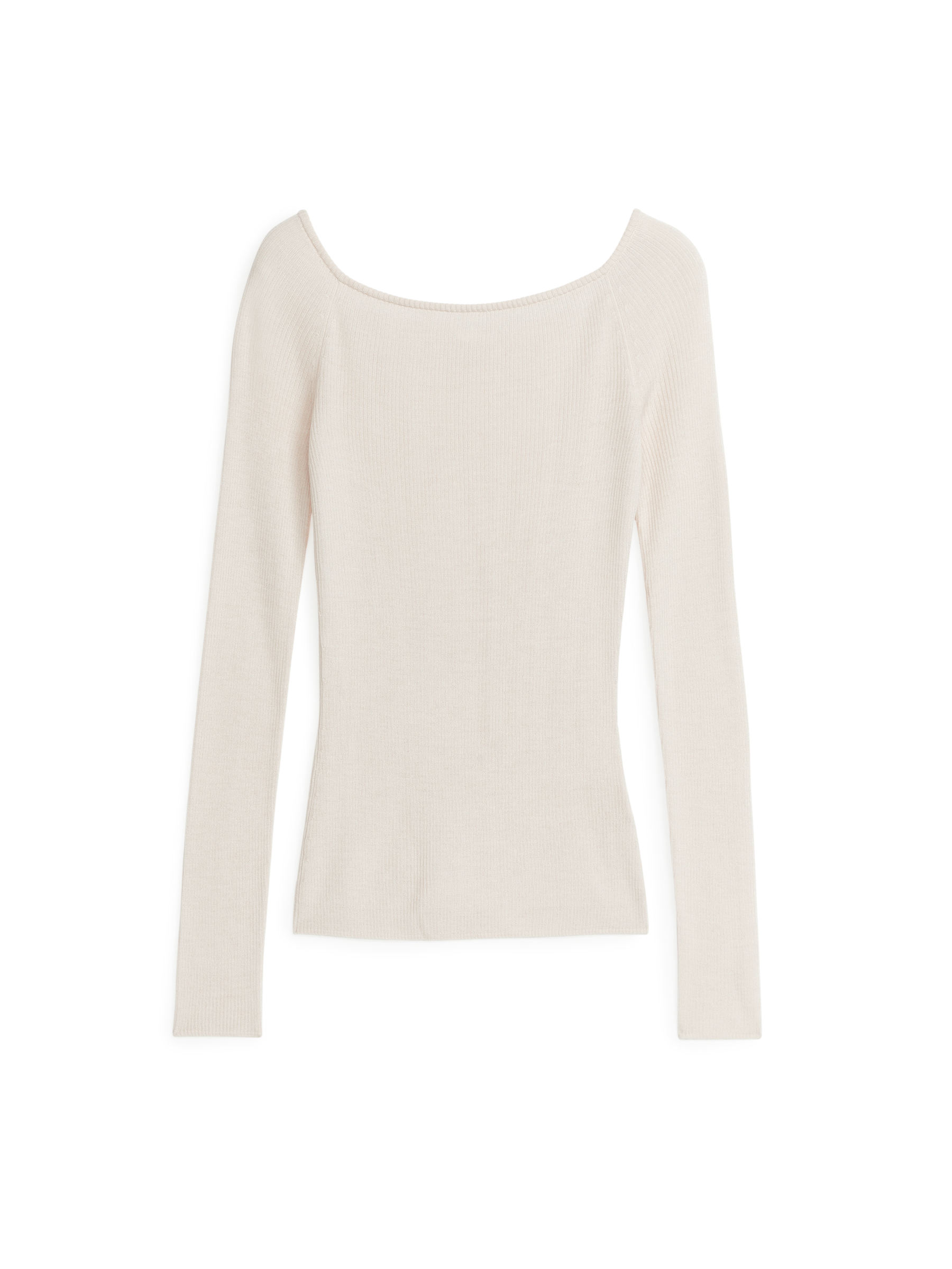 Off-Shoulder-Oberteil aus Wollmischung - Cremeweiß - Slim Fit - Damen - StillMedia/DescriptiveStillLife - 1