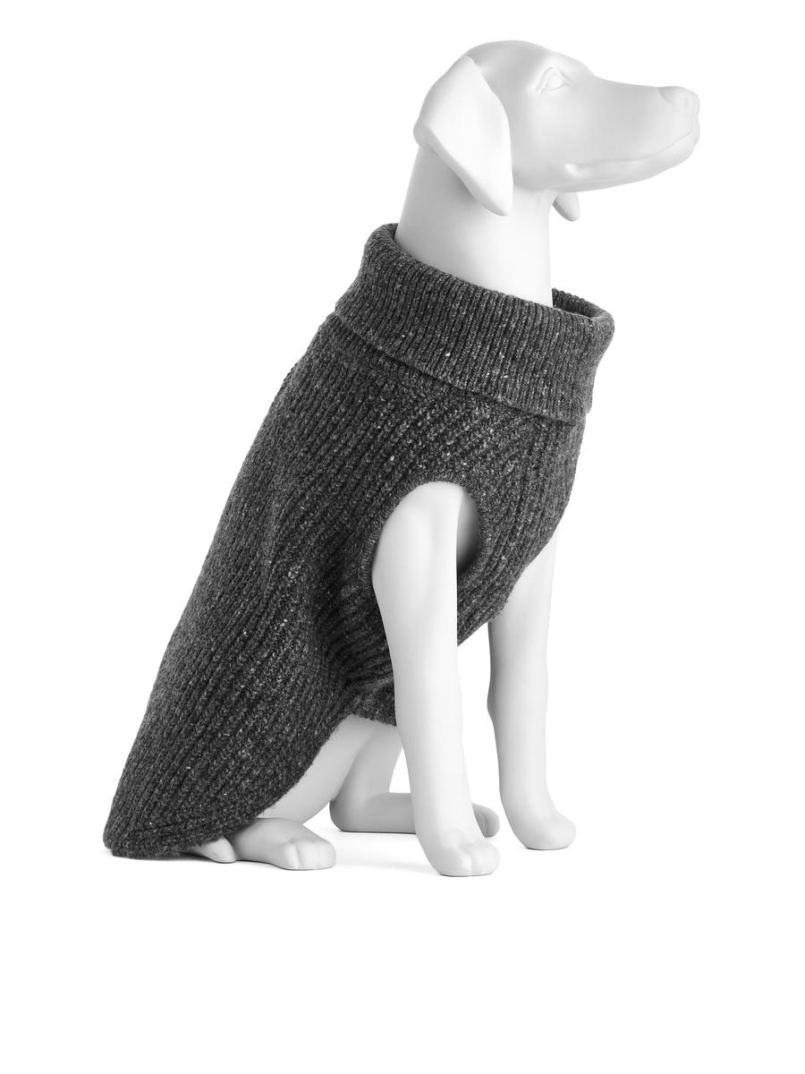 Dog Knitted Jumper-#494A4F-12741