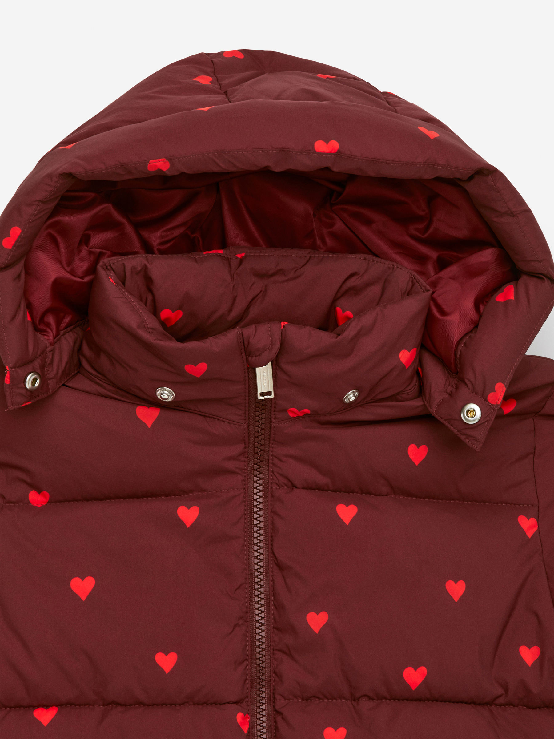 Print Puffer Jacket - Burgundy/Hearts - Regular fit - Children - StillMedia/DescriptiveDetail - 2