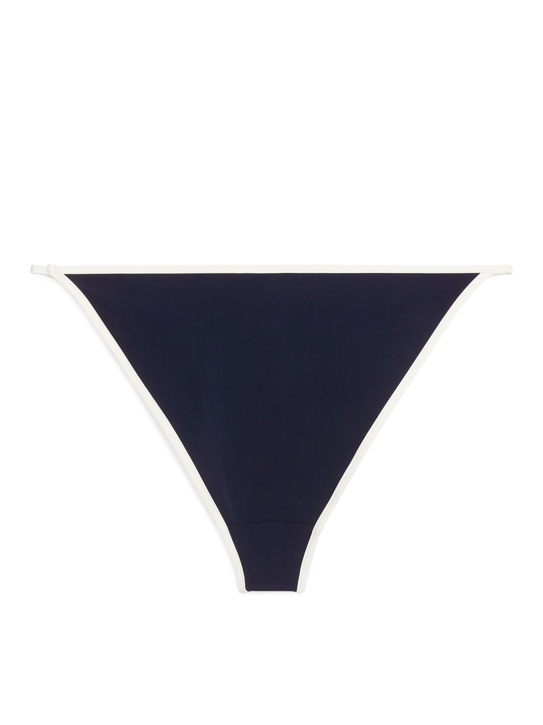 Parte de abajo de bikini con ribete en contraste - Azul oscuro/blanco - Women - StillMedia/DescriptiveStillLife - 2