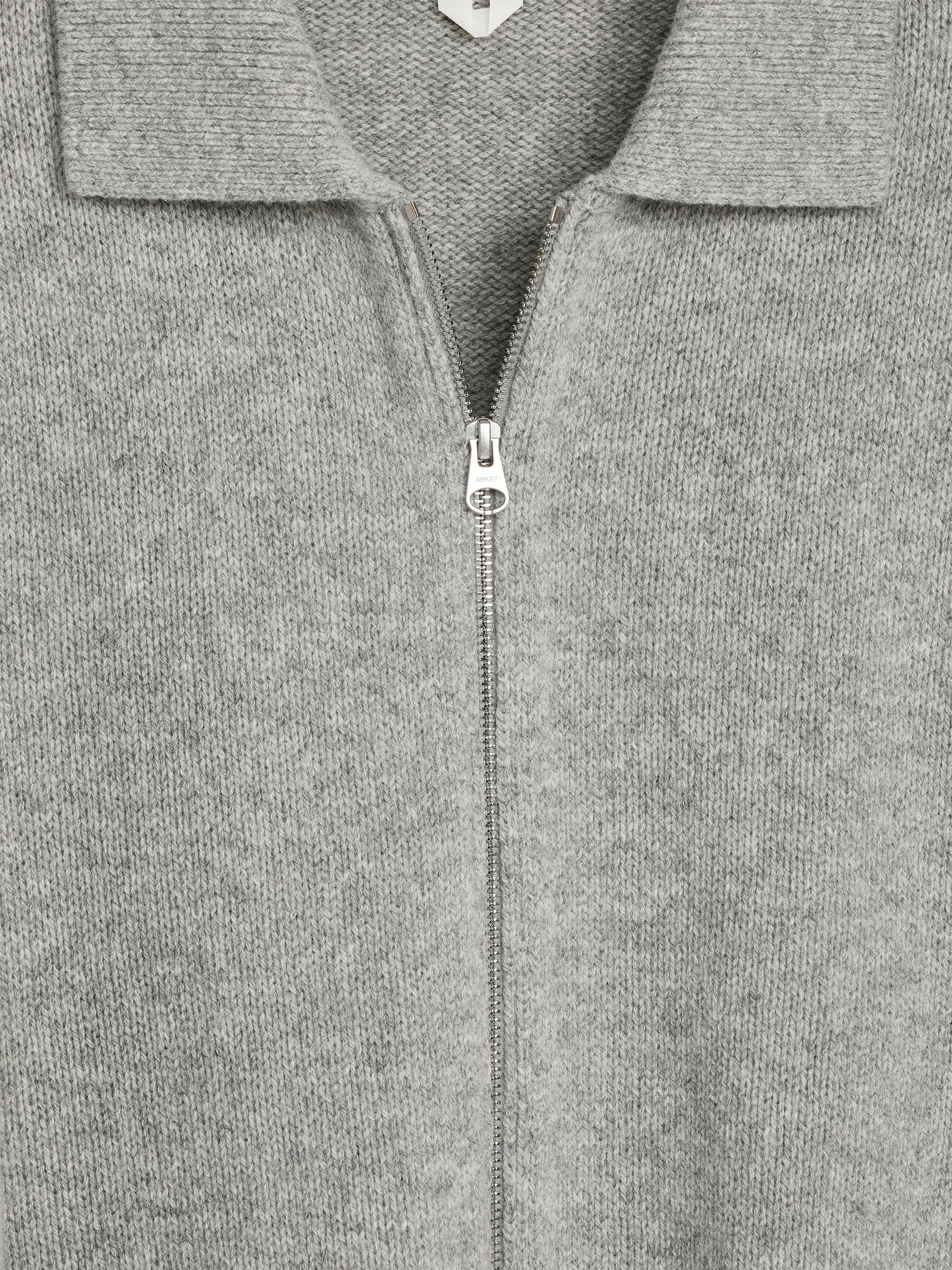 Strickjacke aus Wolle mit Reißverschluss - Graumeliert - Regular Fit - Men - StillMedia/DescriptiveDetail - 1