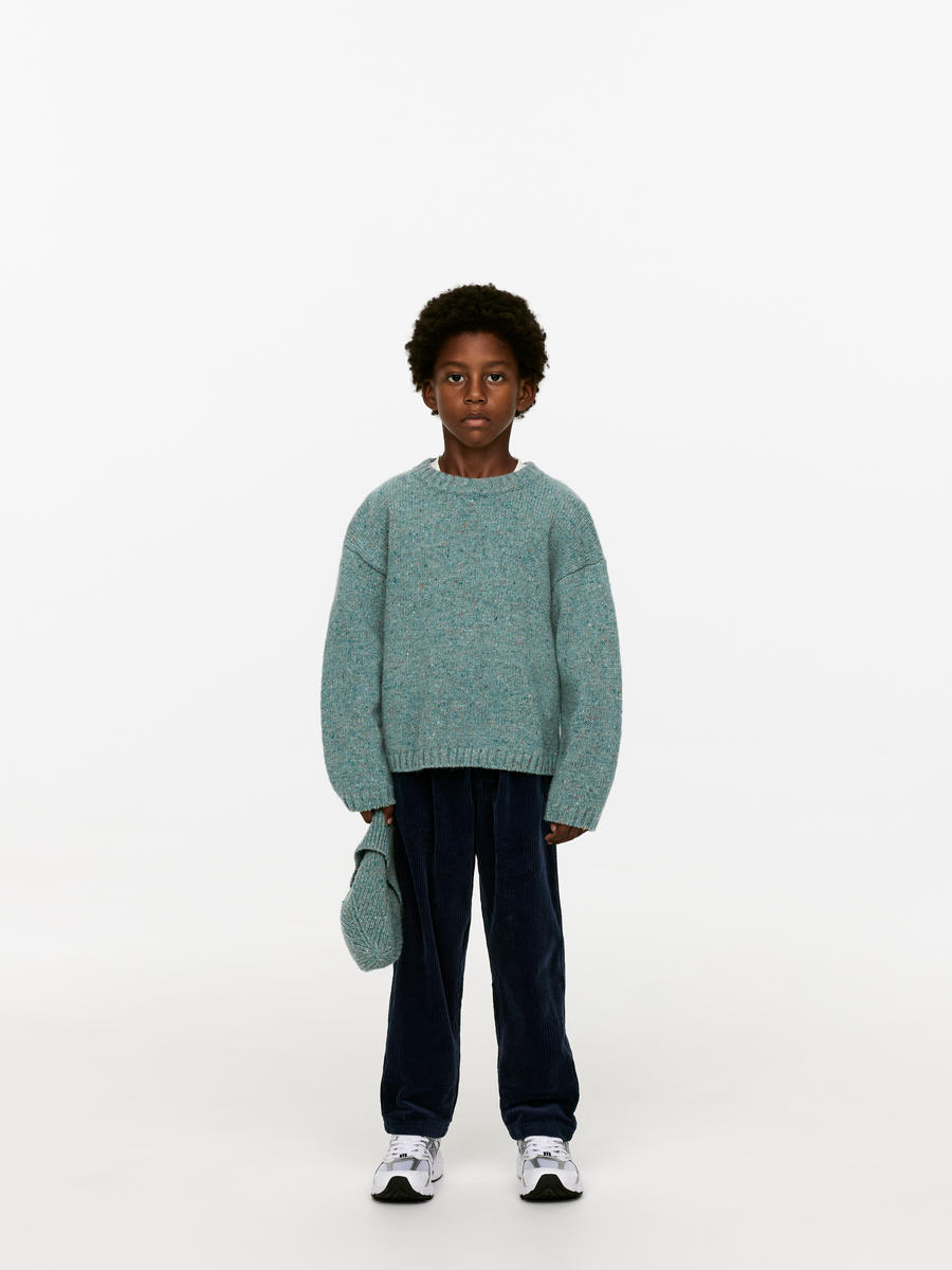 Neps Wool-Blend Jumper-#808E7E-12118