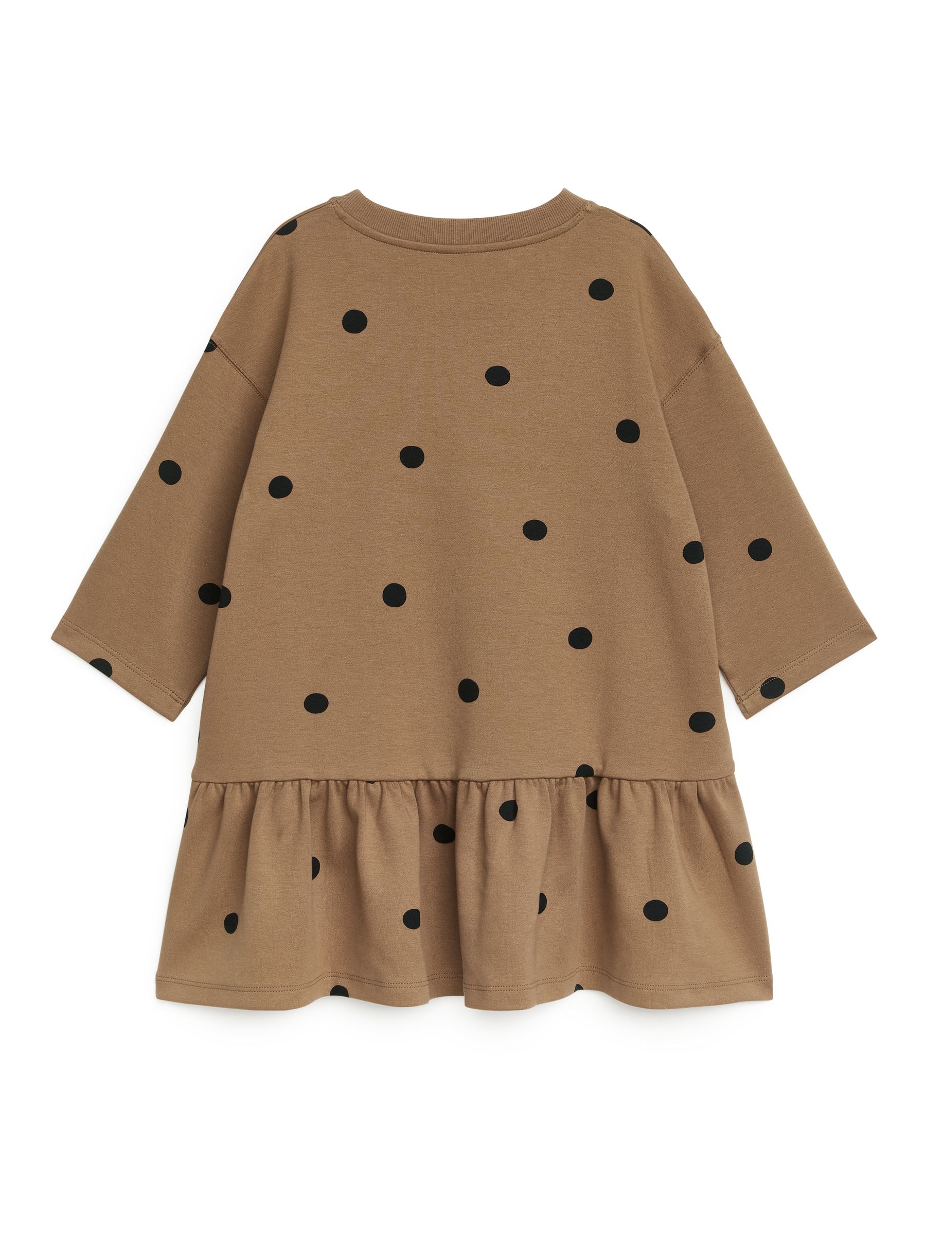 Vestido de punto con volantes - Dark Beige/Blue - Corte estándar - Children - StillMedia/DescriptiveStillLife - 3