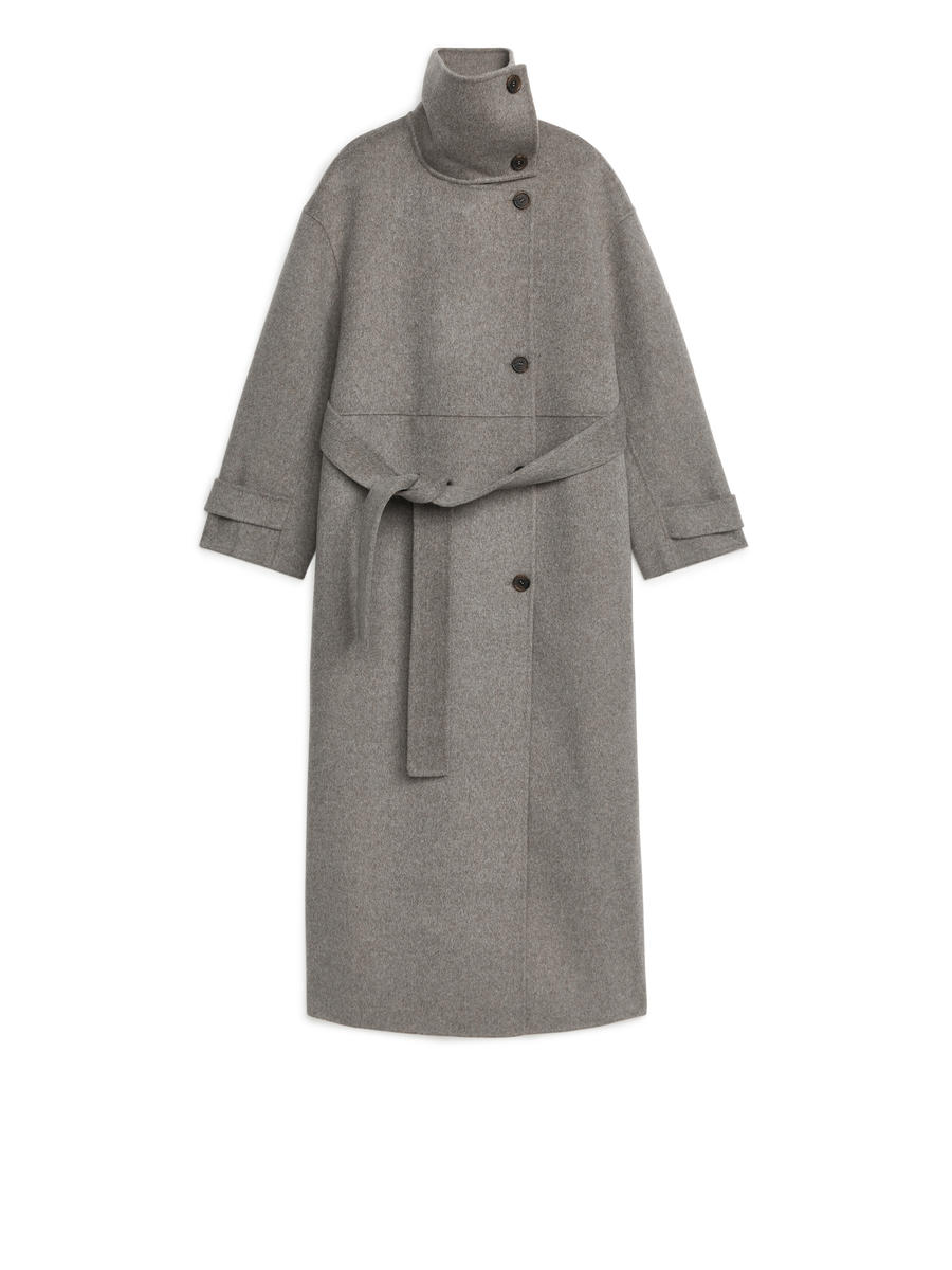 Double-Face Wool Coat-Beige-6454