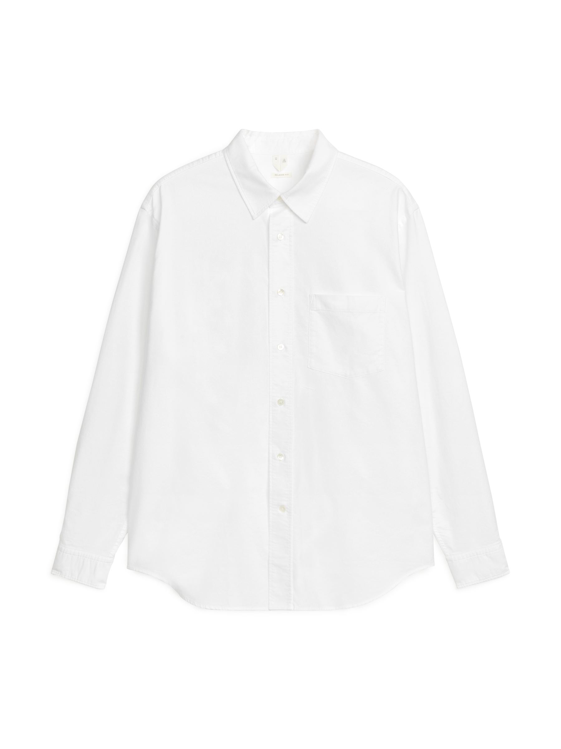 Camicia Oxford dalla vestibilità rilassata-#FFFFFF-9772