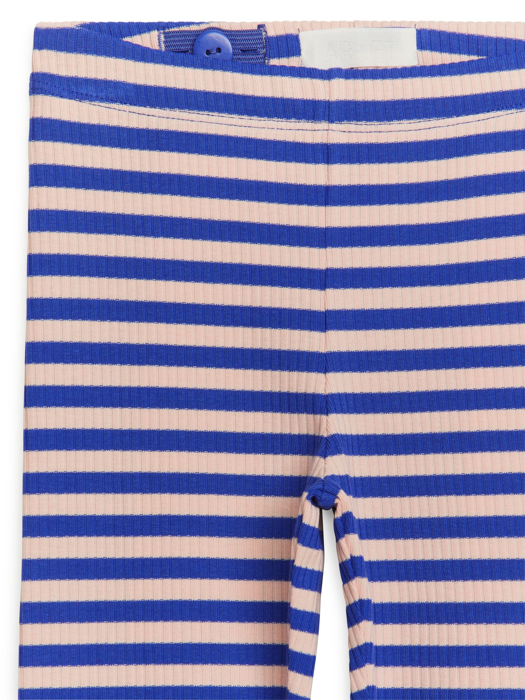 Ribbade trikåleggings - Aprikos/blå - Regular fit - Children - StillMedia/DescriptiveDetail - 2