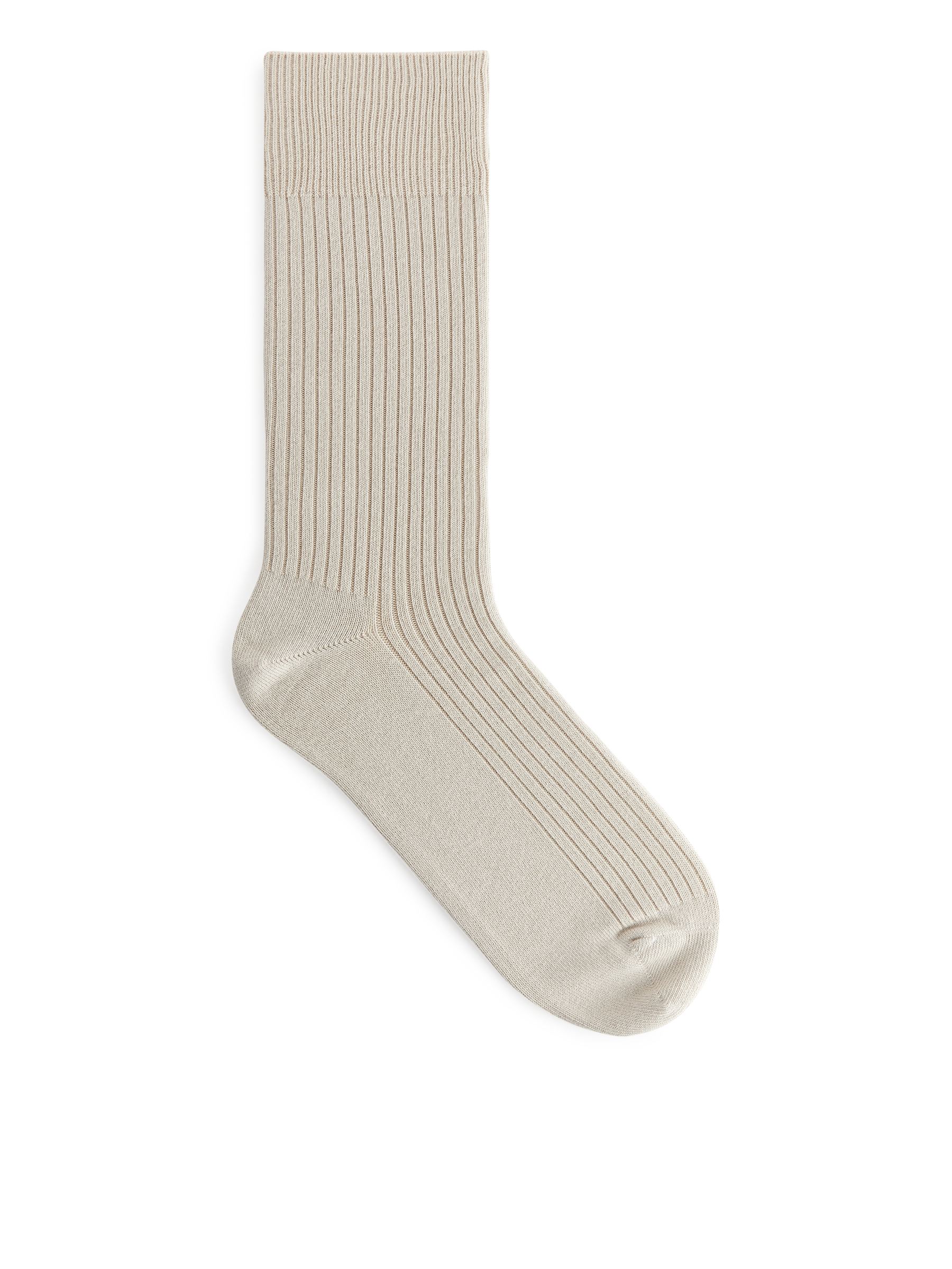 Skarpetki w prążki z bawełny supima - Light Mole - Men - StillMedia/DescriptiveStillLife - 1
