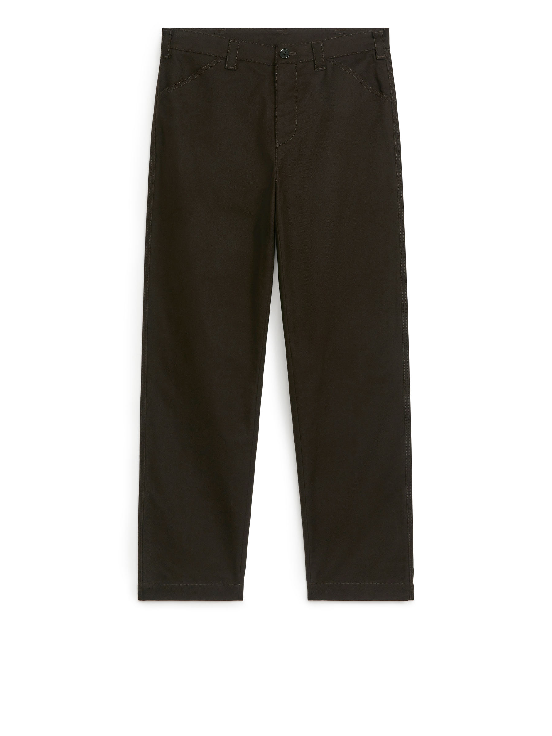 Pantalon en moleskine de coton - Marron foncé - Regular fit - Homme - StillMedia/DescriptiveStillLife - 1