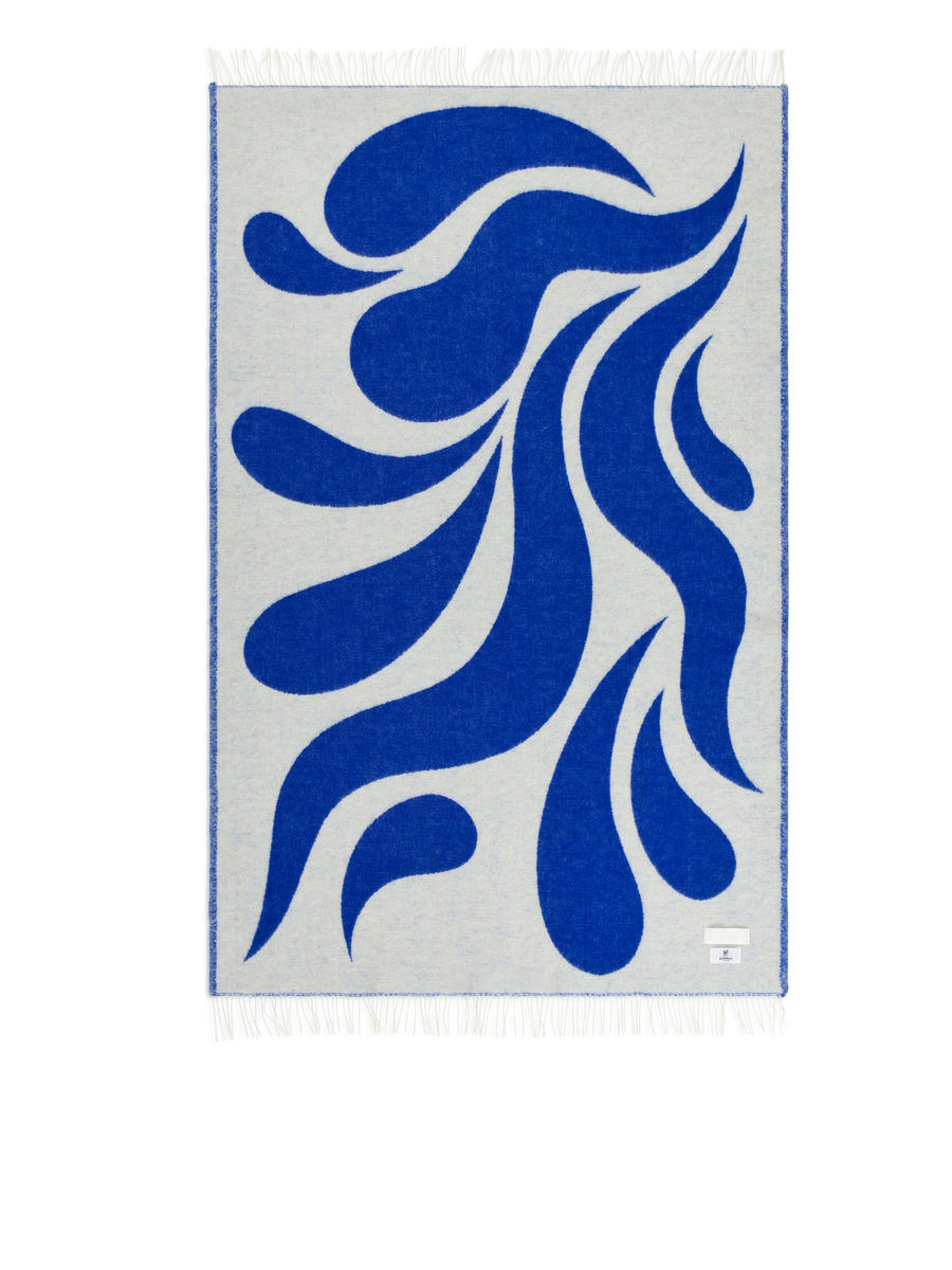 Klippan Wool Blanket - Blue/White - Homeware - 1206888004