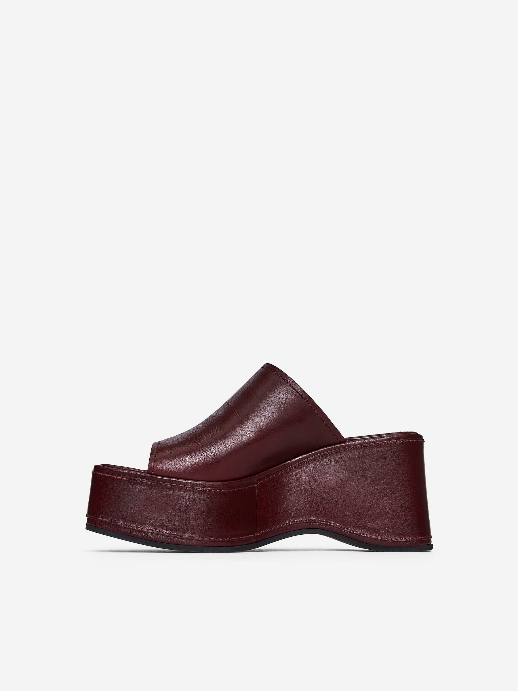 Platform Mules - Burgundy - Women - StillMedia/DescriptiveStillLife - 5
