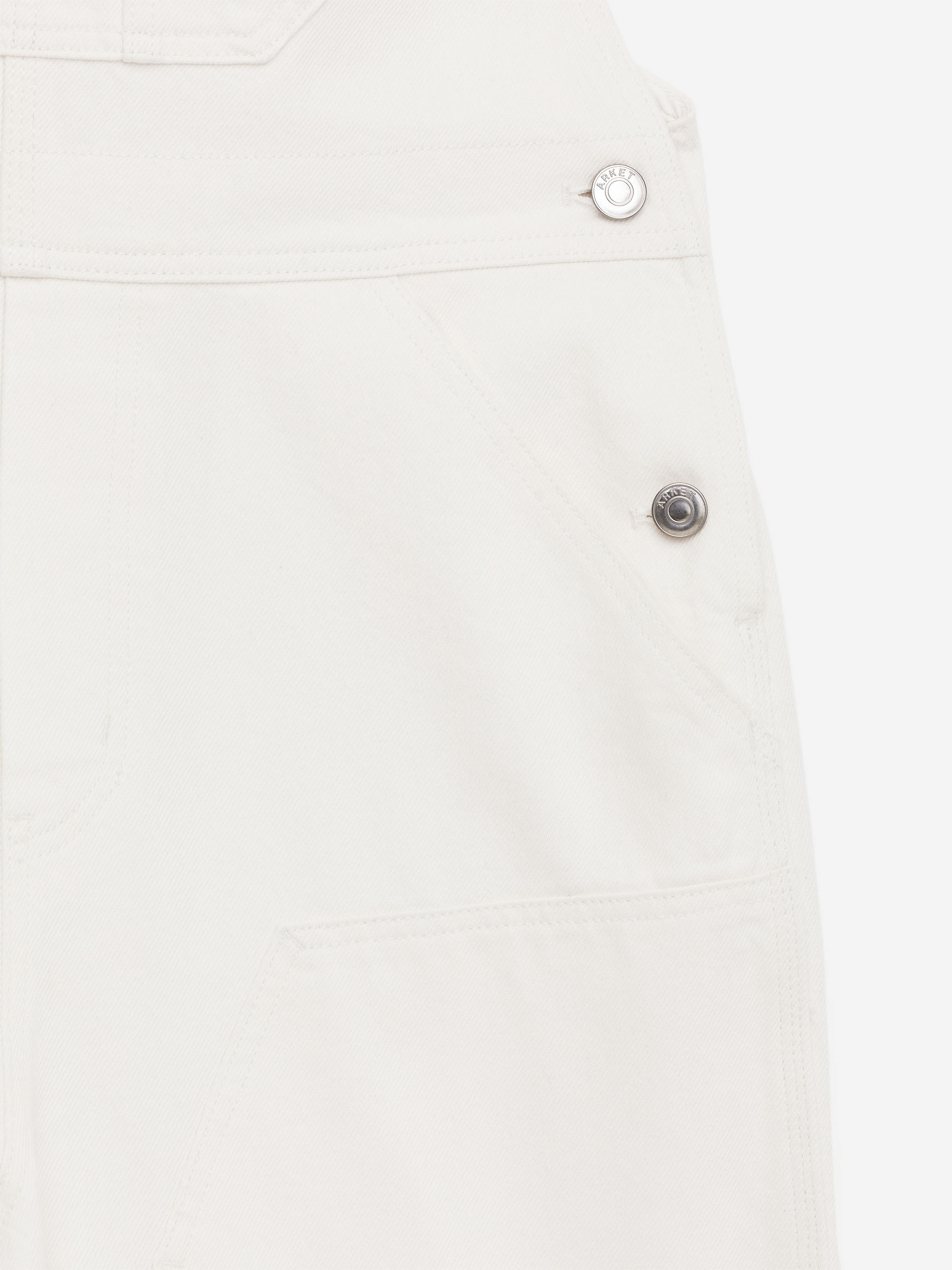 Denim Dungarees - White - Regular fit - Women - StillMedia/DescriptiveDetail - 2