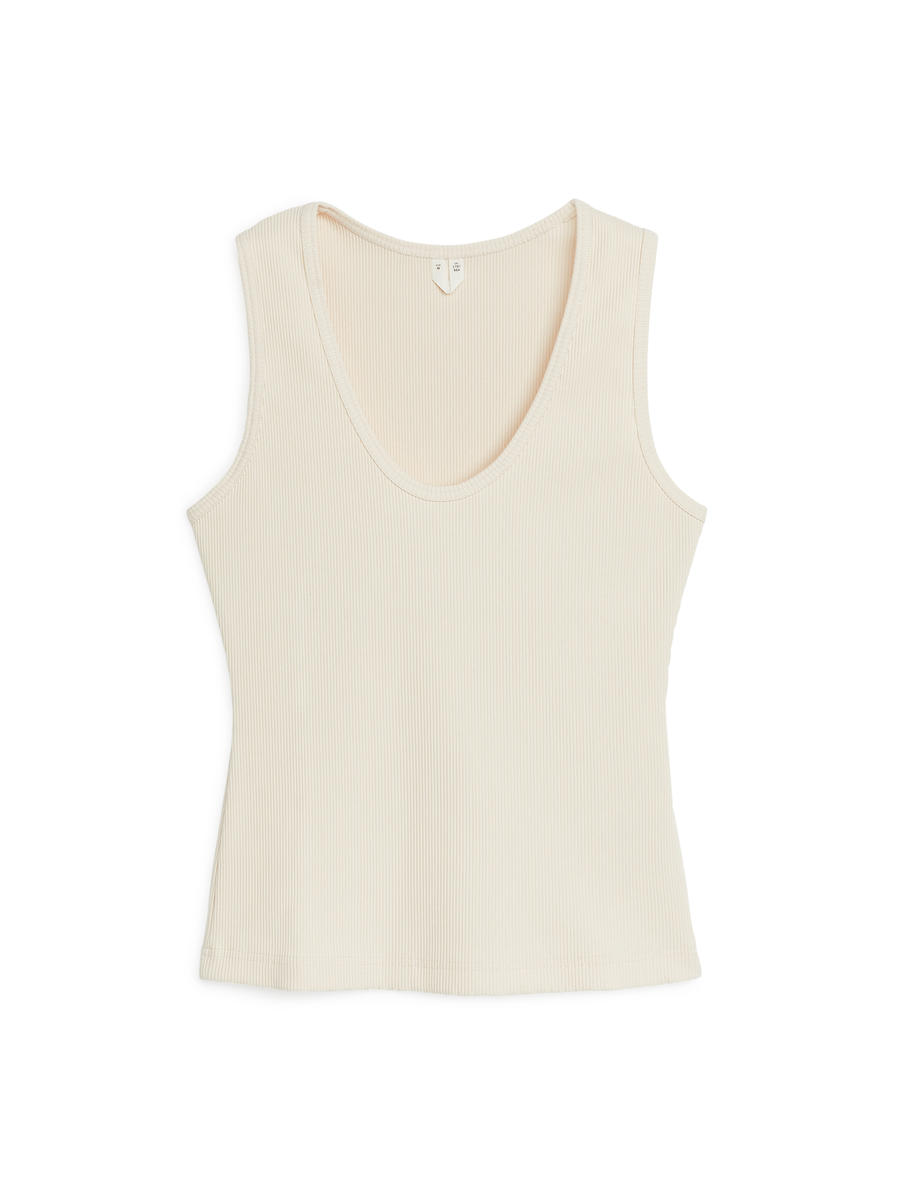 Rib Tank Top Off White Women ARKET DK