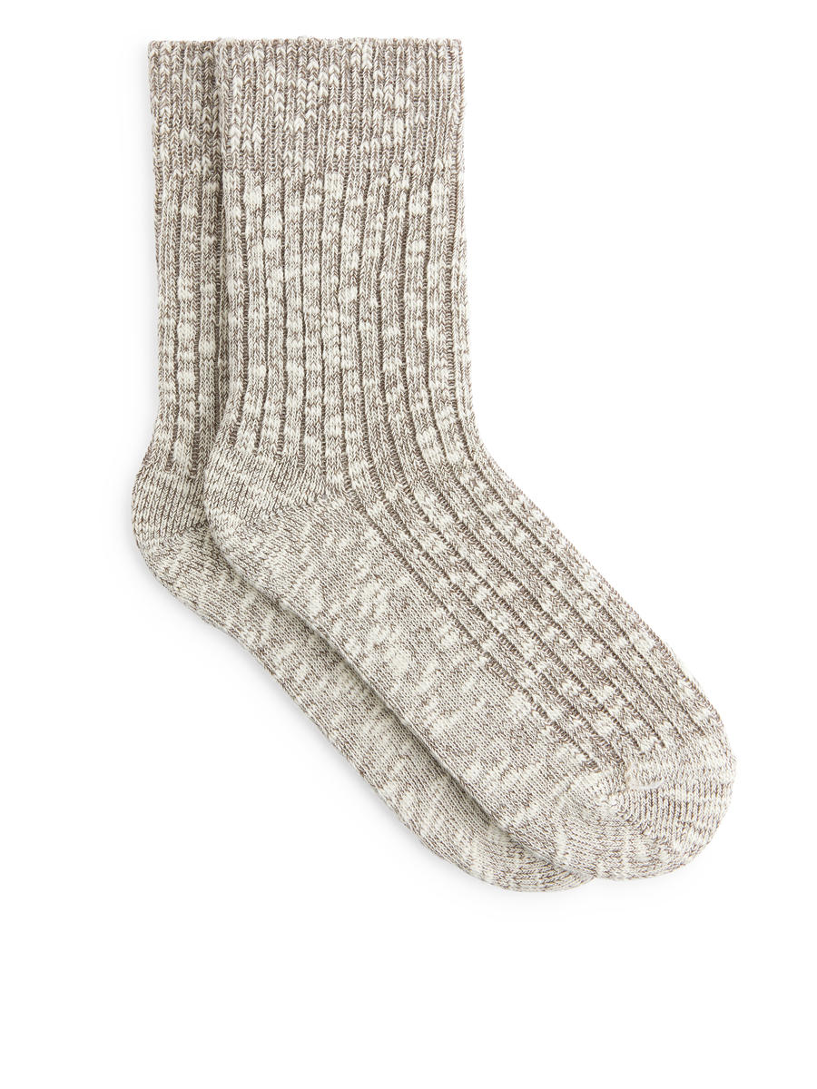 Grobe Stricksocken-#65594F-11429