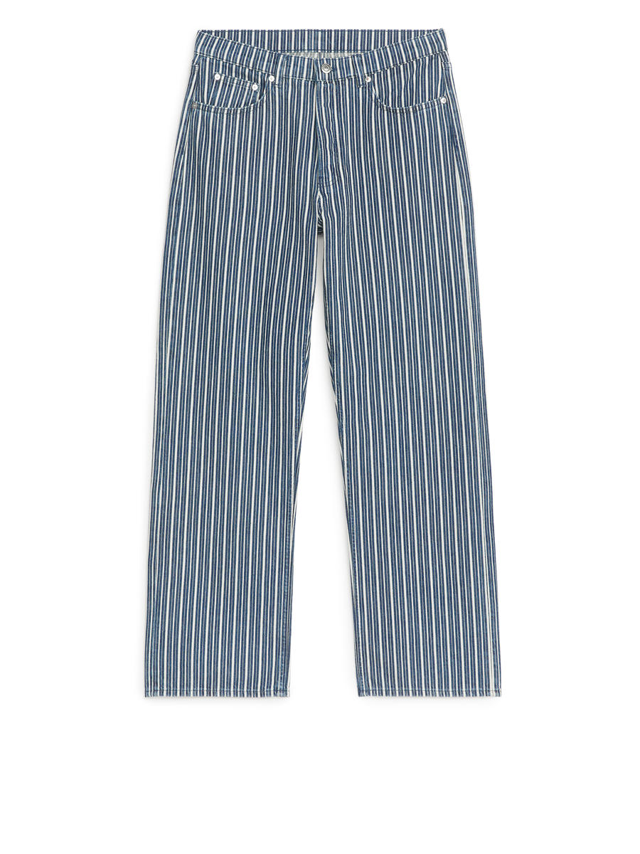 SHORE Low Relaxed Jeans - Blue/White - Relaxed fit - Women - 1128223011