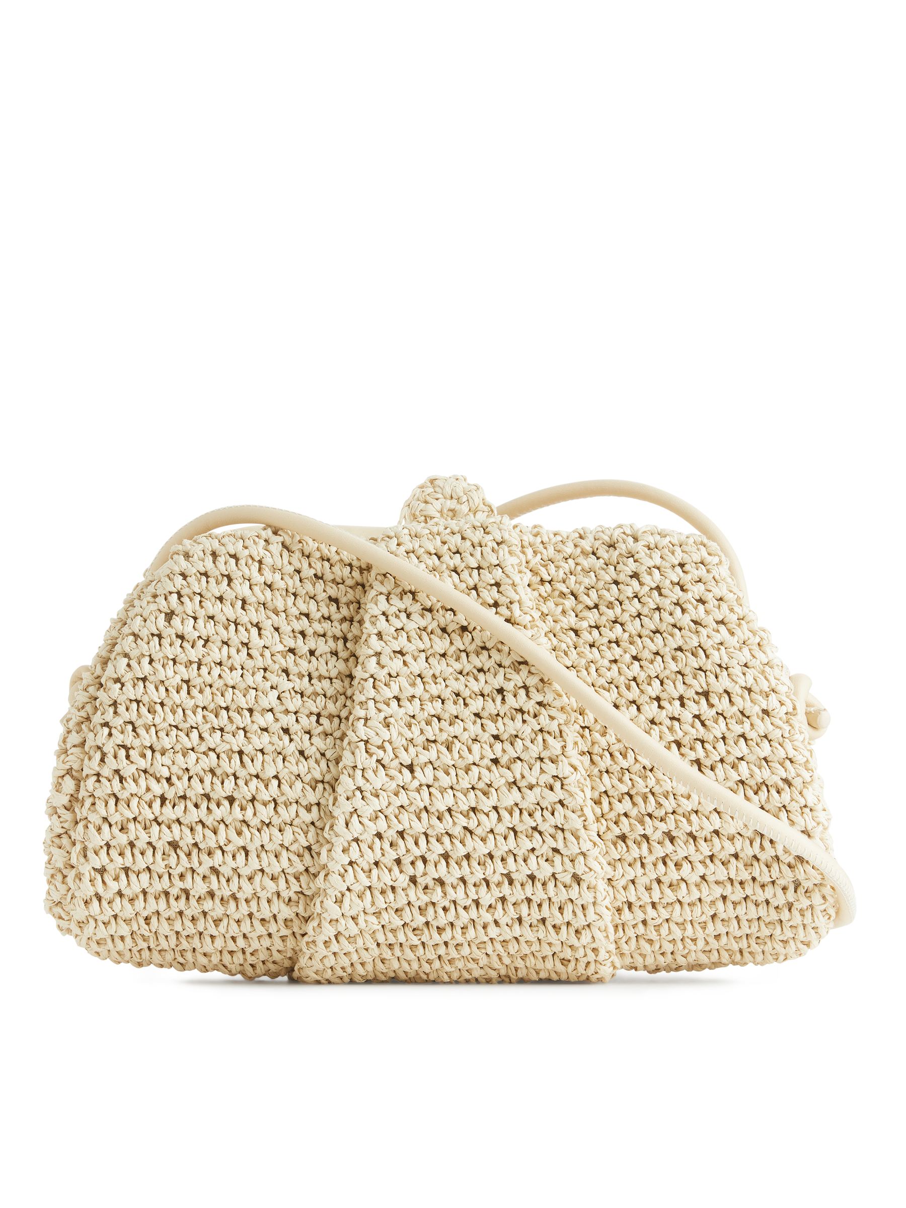 Bolso de mano de paja con adornos de piel - Beige claro - Women - StillMedia/DescriptiveStillLife - 4