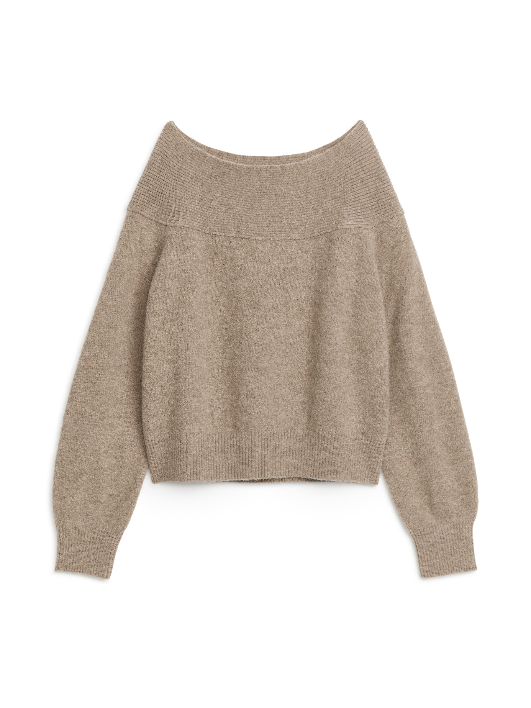 Sweter z odkrytymi ramionami - Beżowy - Fason swobodny - Women - StillMedia/DescriptiveStillLife - 1