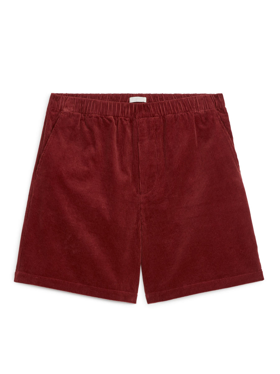 Cord-Shorts - Dunkelrot - Regular Fit - Men - 1225360002