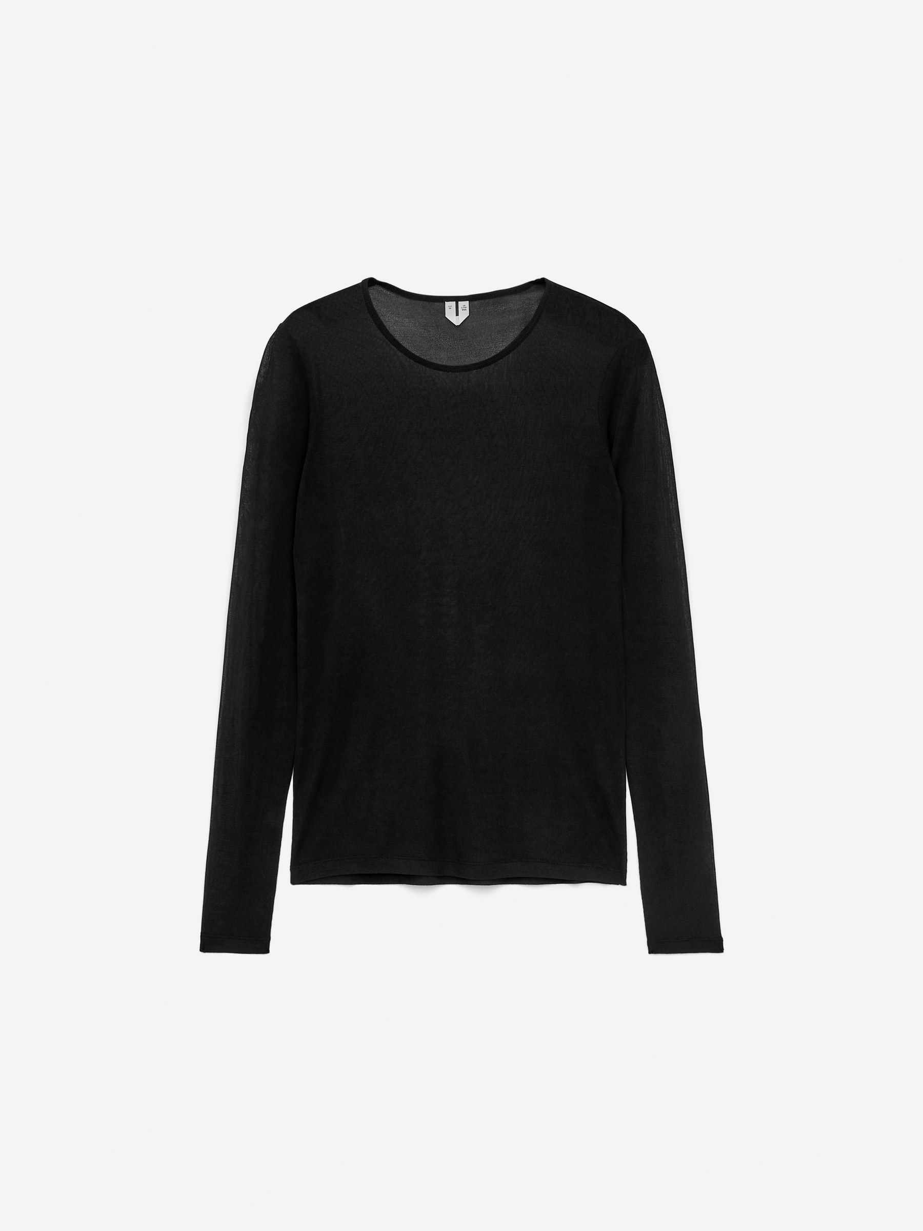 Sheer Silk Top-Black-16089