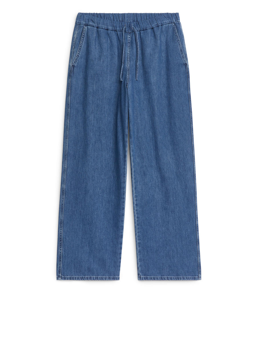 Denimhose mit Kordelzug-#485577-7033