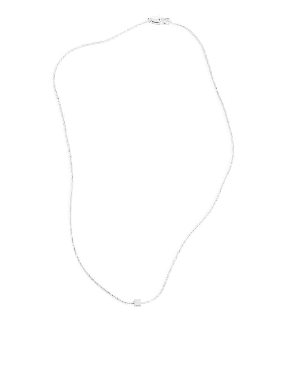 Délicat collier chaîne plaqué argent-#DFDEDE-2809