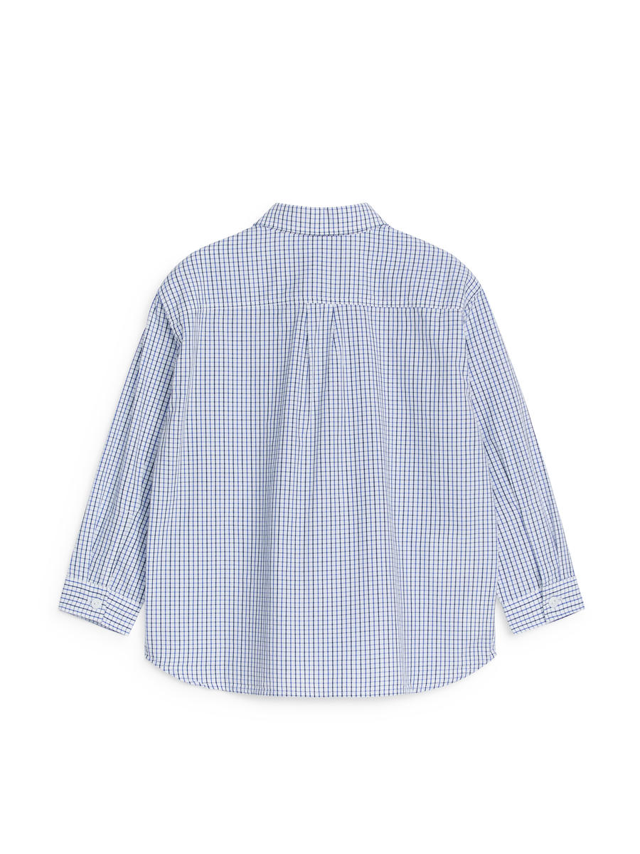 Relaxed Poplin Shirt-#FFFFFF-13491