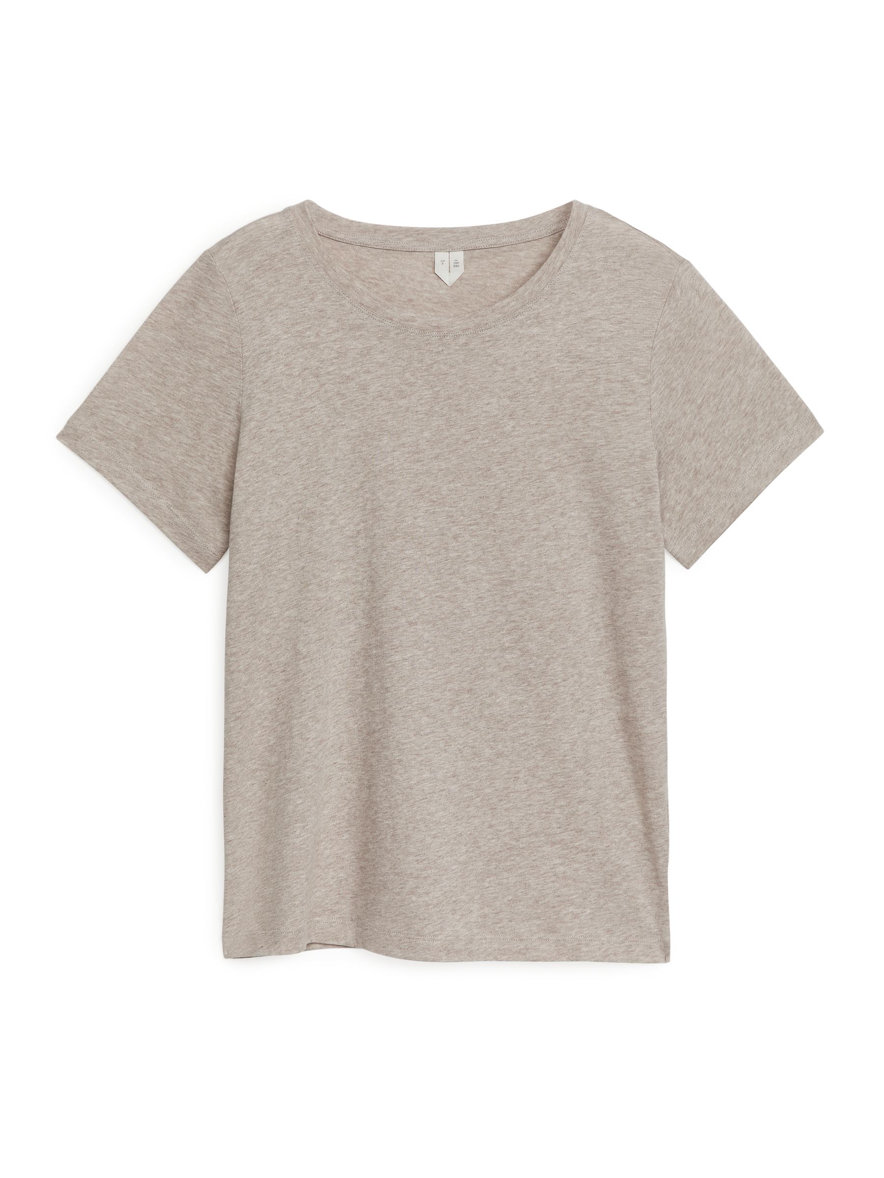 Weiches Baumwoll-T-Shirt-#D4C5A8-10040