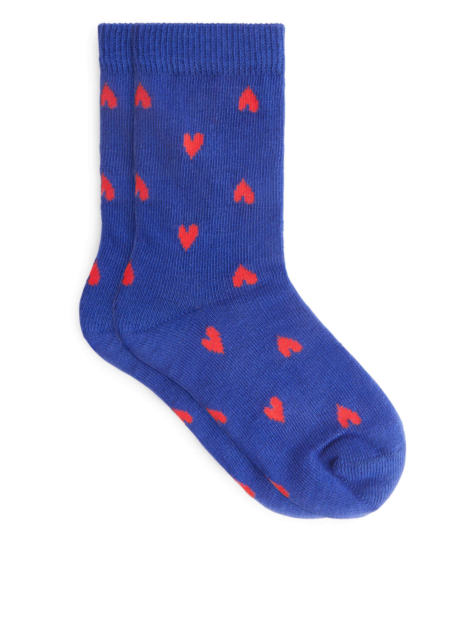 Chaussettes jacquard, 2 paires - Bleu/Cœurs rouges - Enfant - StillMedia/DescriptiveStillLife - 1