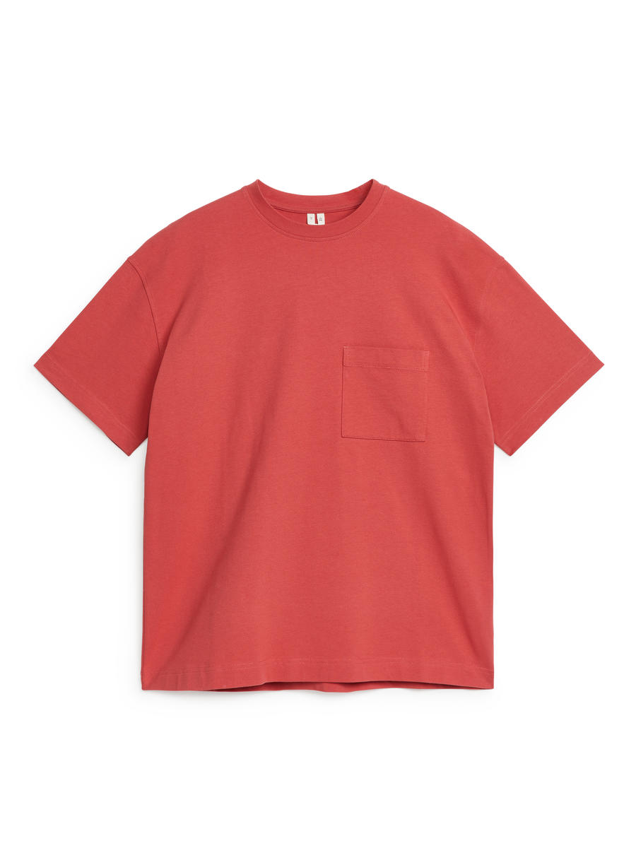 Oversized Heavyweight T-Shirt-#9A5559-6389