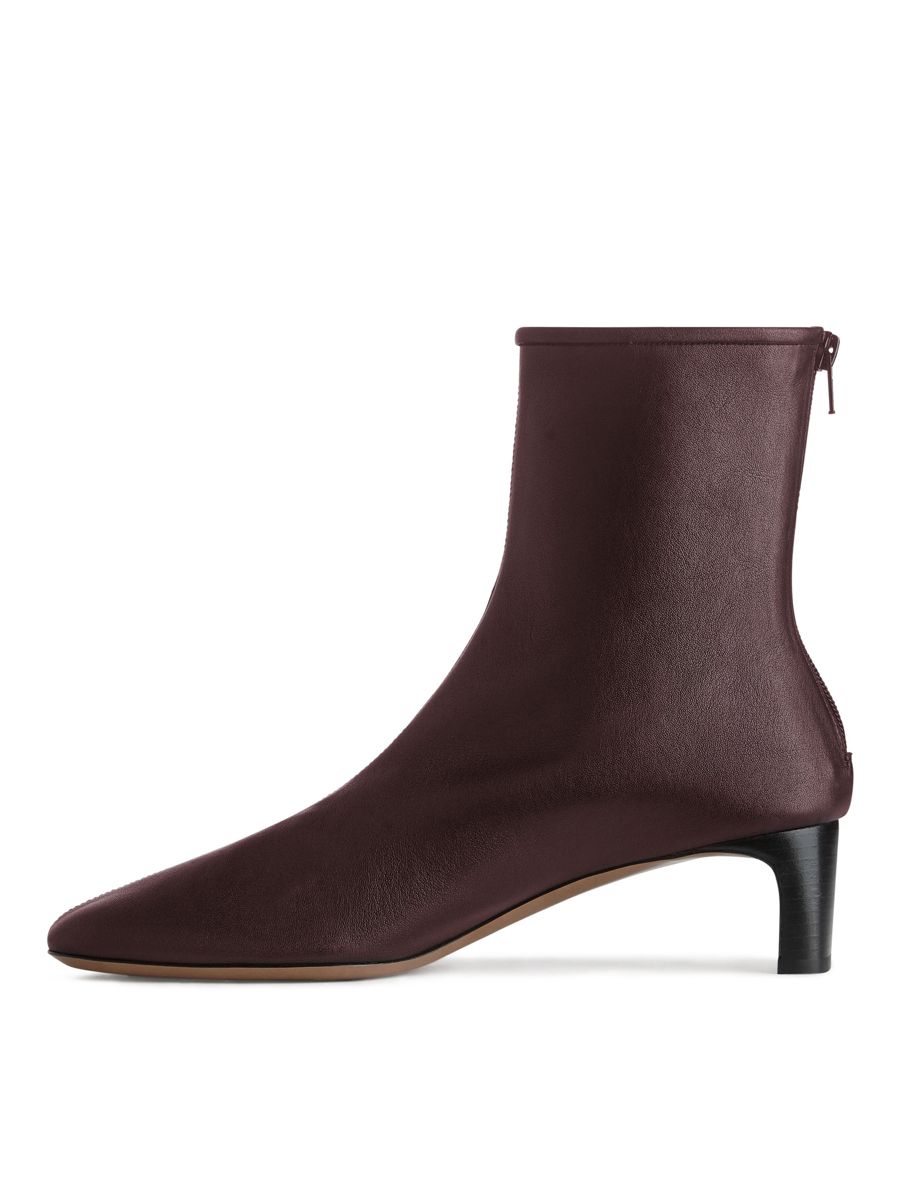 Obcisłe buty za kostkę z elastycznej skóry - Ciemnoczerwony - Women - StillMedia/DescriptiveStillLife - 5