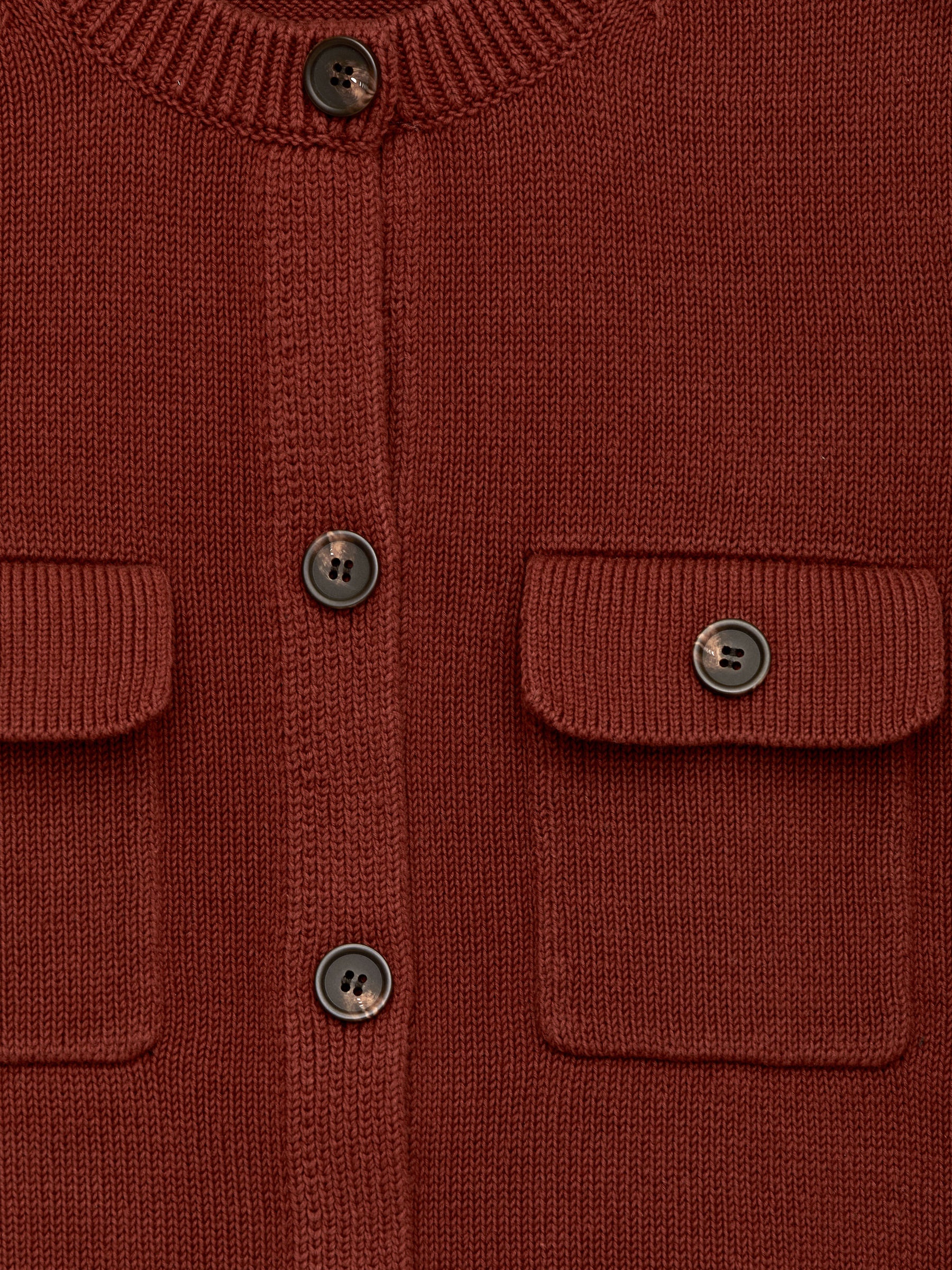 Gilet en maille de coton - Rouge brun - Regular fit - Femme - StillMedia/DescriptiveDetail - 2