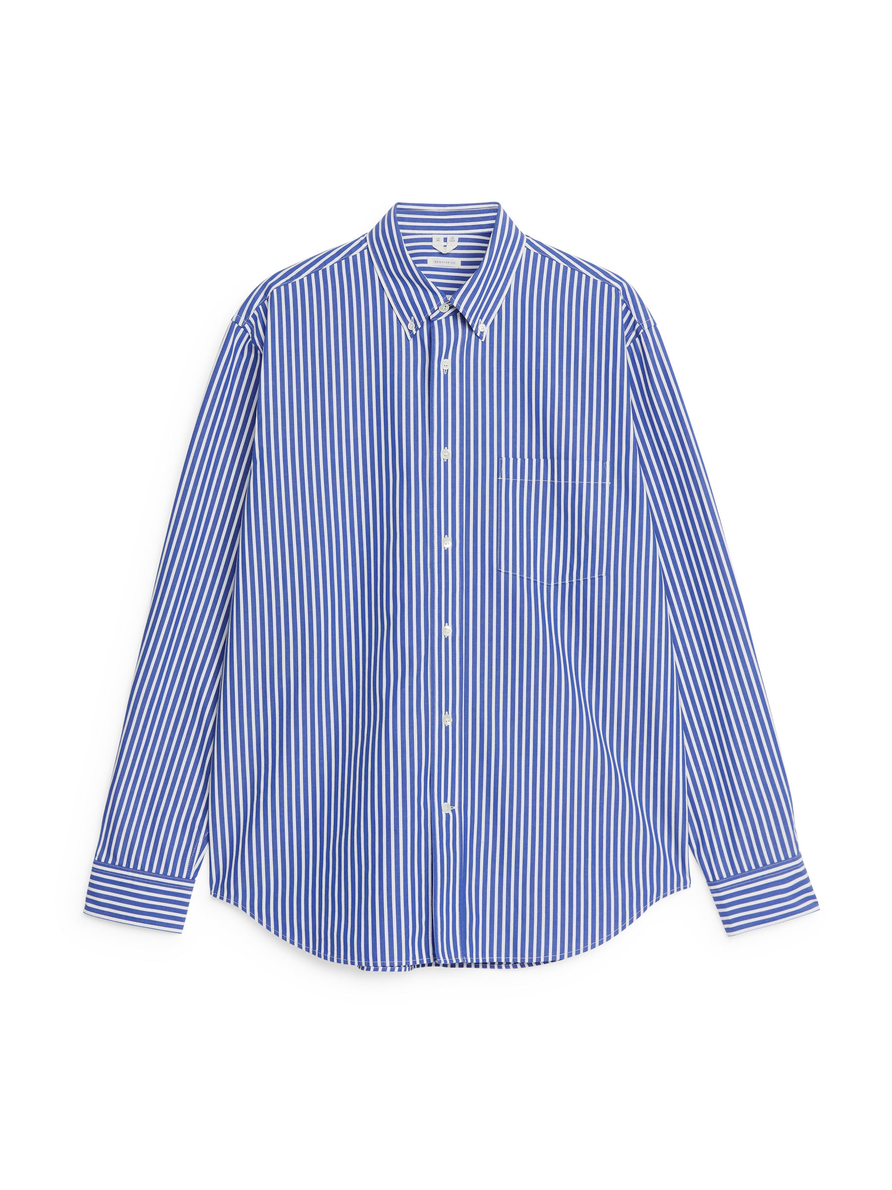 Camicia in popeline dalla vestibilità rilassata - Blu brillante/Bianco - Relaxed fit - Men - StillMedia/DescriptiveStillLife - 2