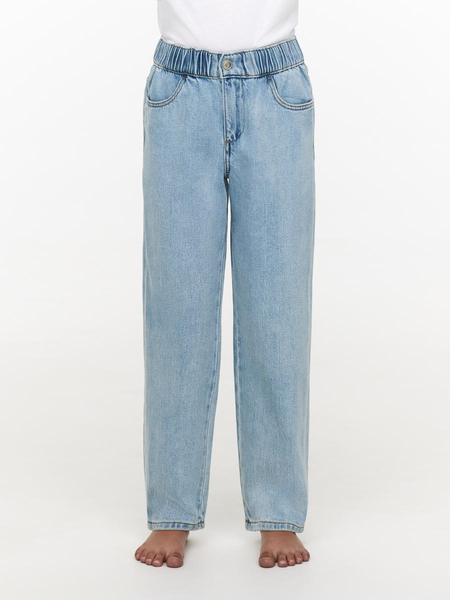 Pull-On Denim Trousers - Light Blue - Relaxed fit - Children - 0994577021