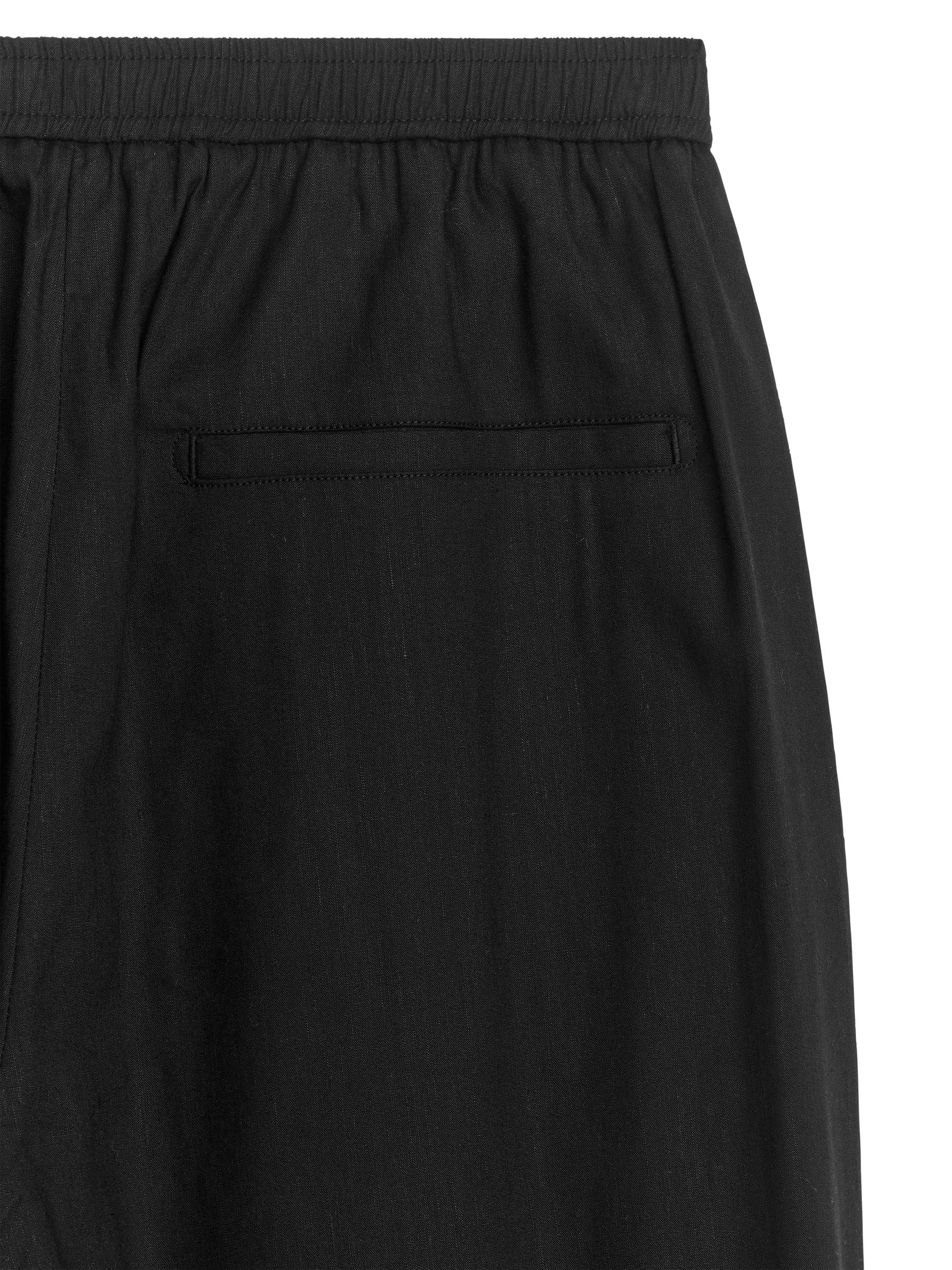 Pantaloni barrel in misto lino - Nero - Regular fit - Women - StillMedia/DescriptiveDetail - 2