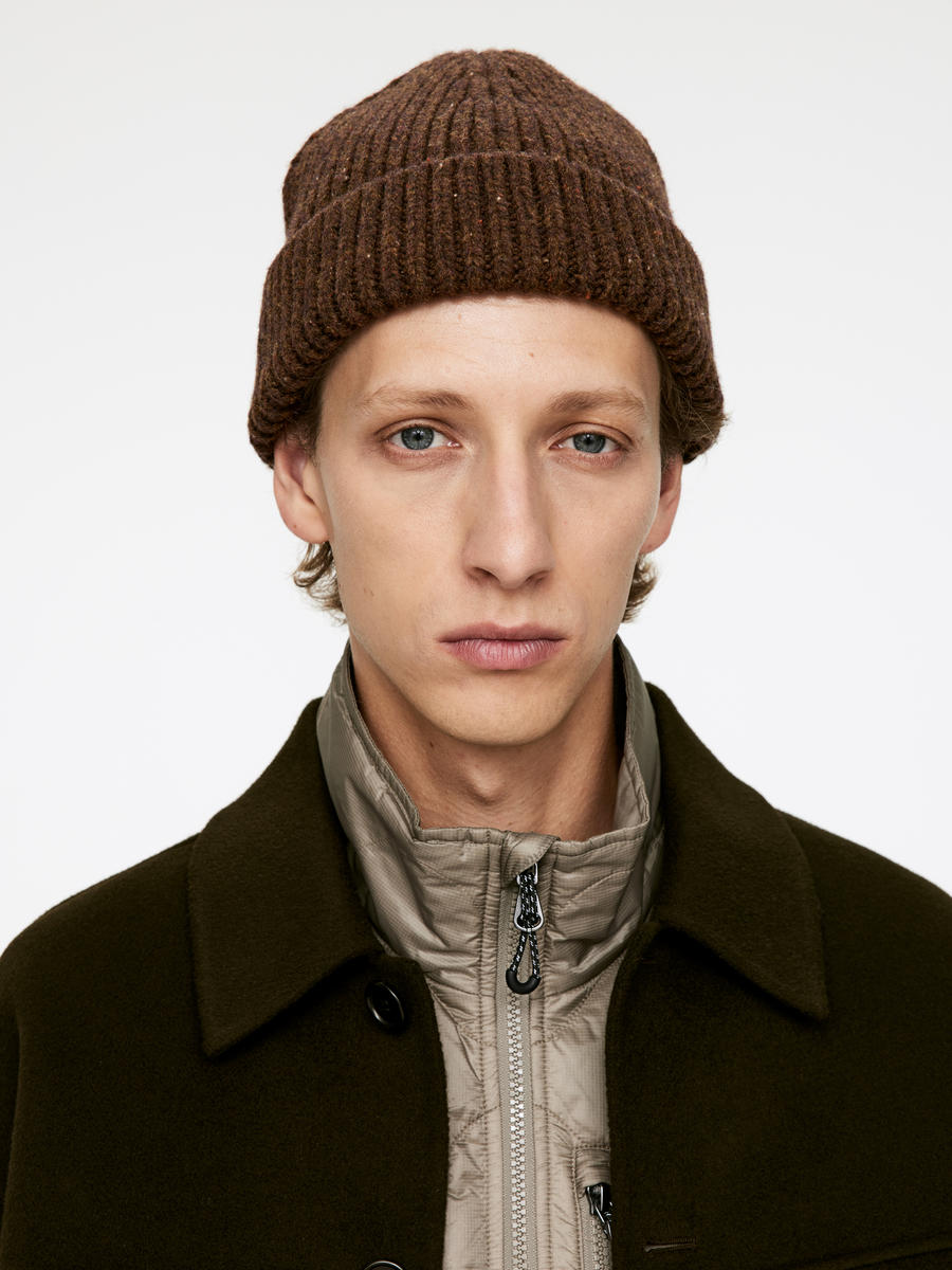 Wool Beanie-#3F3838-12314