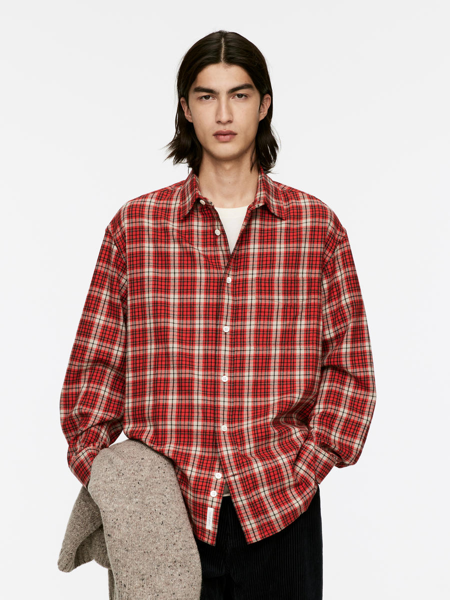 Relaxed Flannel Shirt-#BA2127-13475