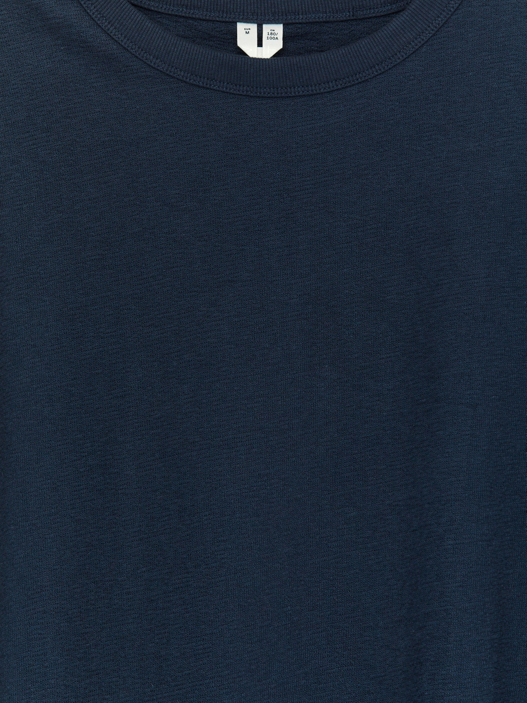 Relaxed Bouclé T-Shirt - Dark Blue - Loose fit - Men - StillMedia/DescriptiveDetail - 1