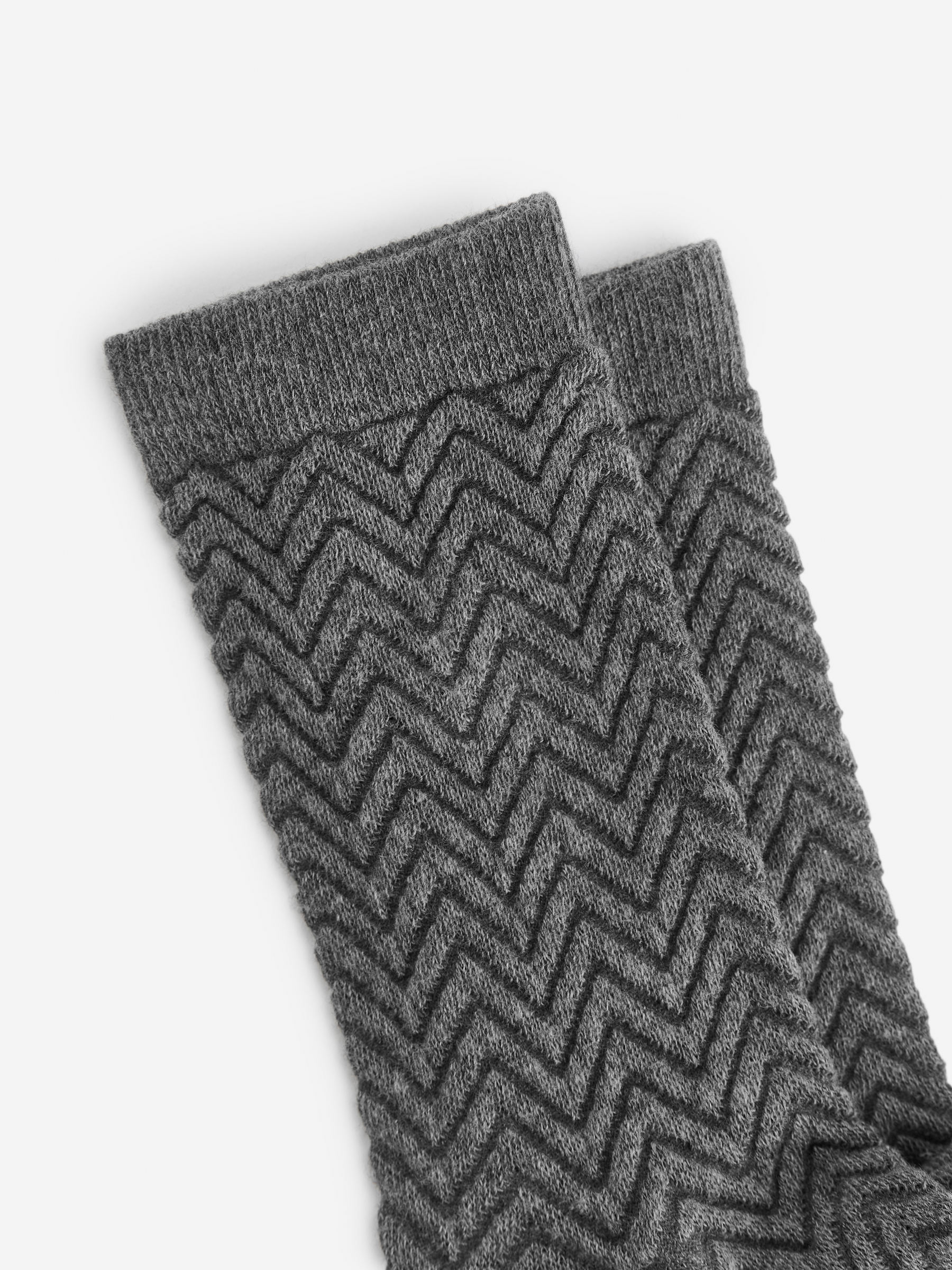 Baumwollsocken mit Chevron-Motiv - Dunkelgrau - Women - StillMedia/DescriptiveDetail - 3