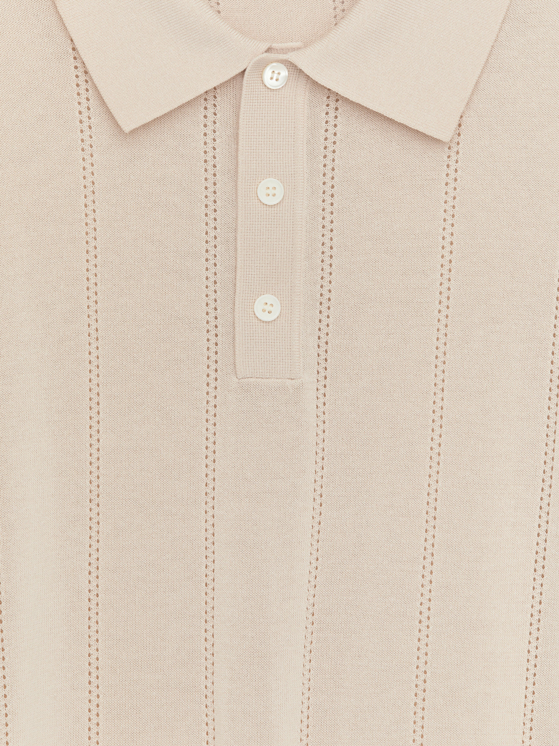 Poloshirt im Pointelle-Strick - Beige - Regular Fit - Men - StillMedia/DescriptiveDetail - 2
