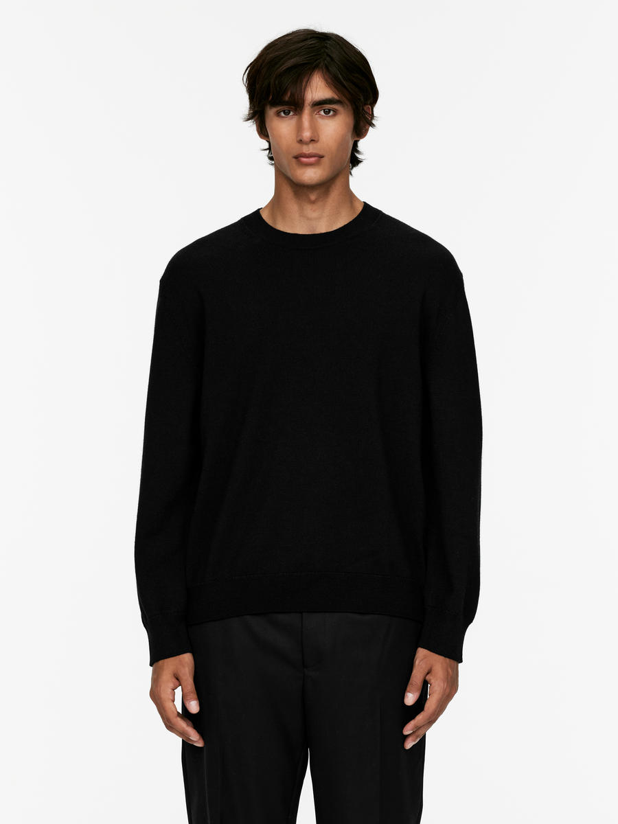 Mens black jumper crew neck online