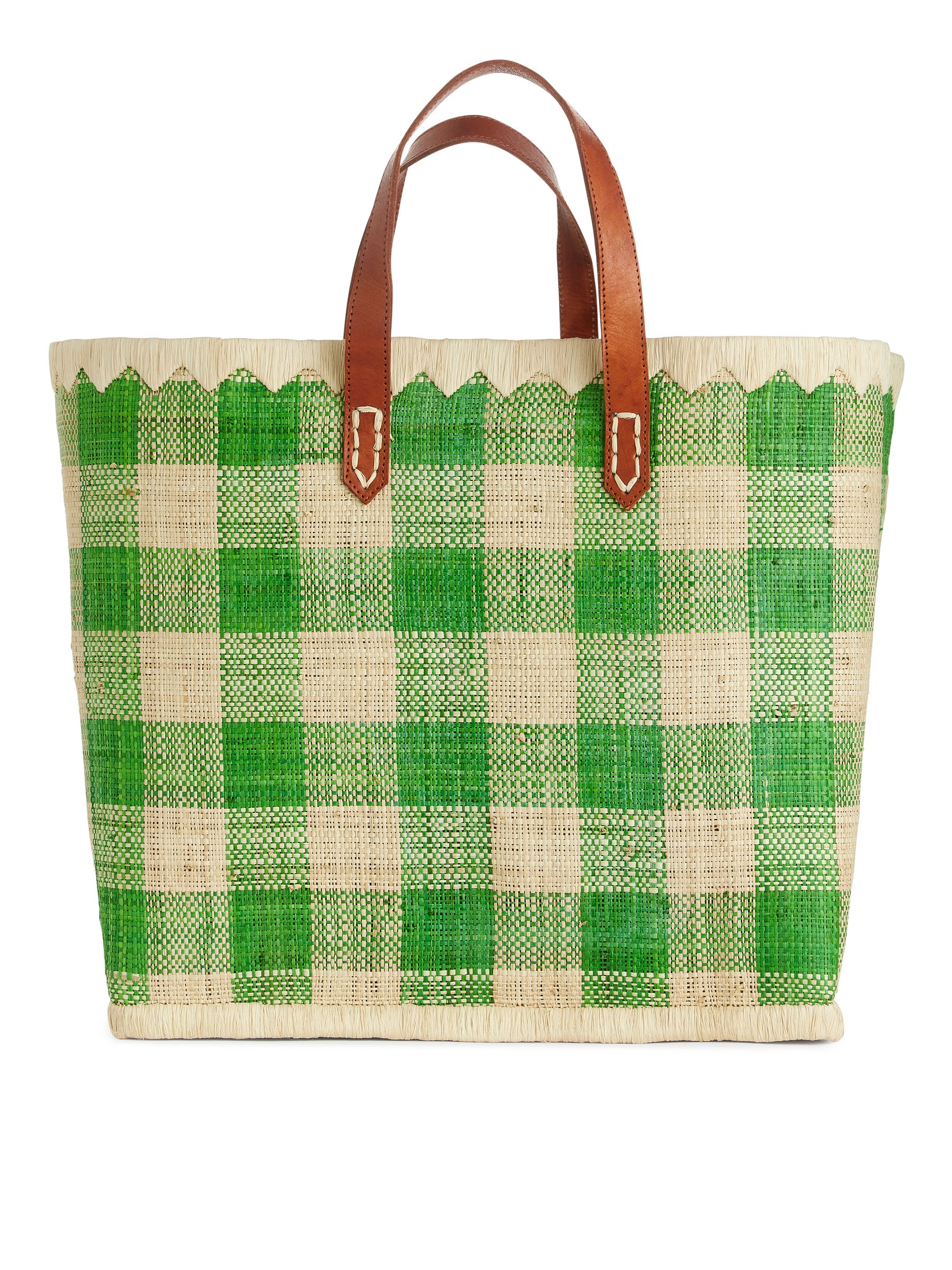 Bolsa grande de rafia de A World of Craft - Verde/beige - Women - StillMedia/DescriptiveStillLife - 5