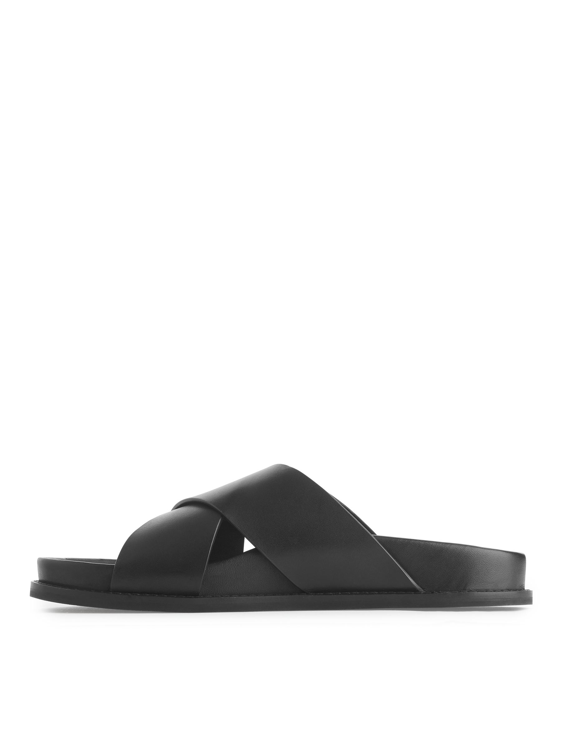Sandalias de piel con tiras entrecruzadas - Negro - Men - StillMedia/DescriptiveStillLife - 4