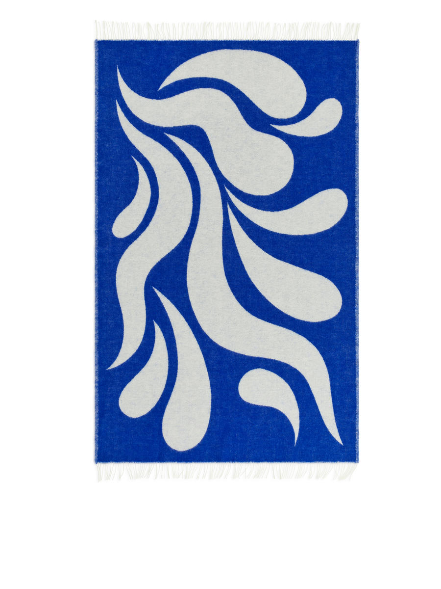 Klippan Wool Blanket - Blue/White - Homeware - 1206888004